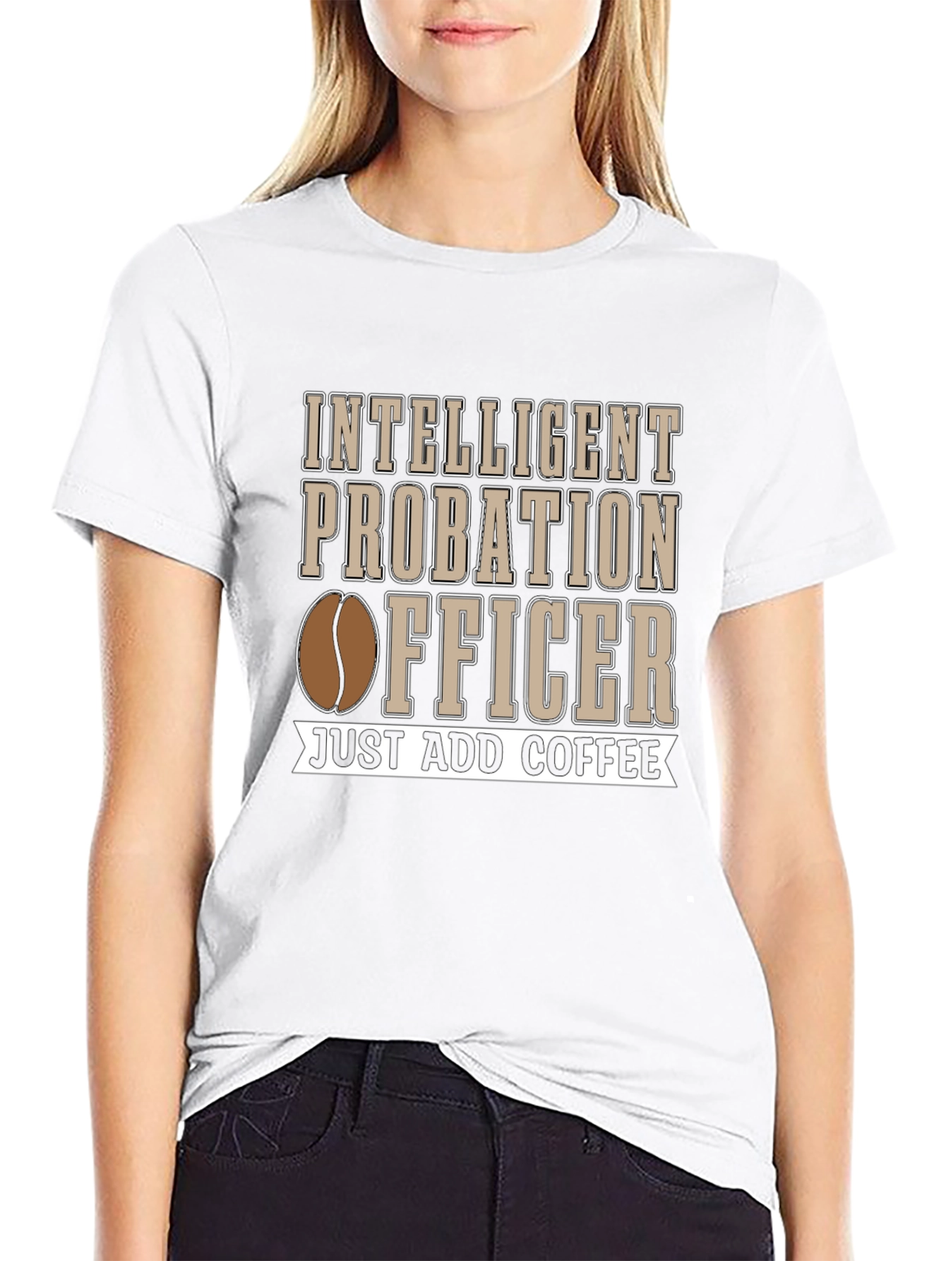 Black Intelligent Probation Officer T-Shirt view 9