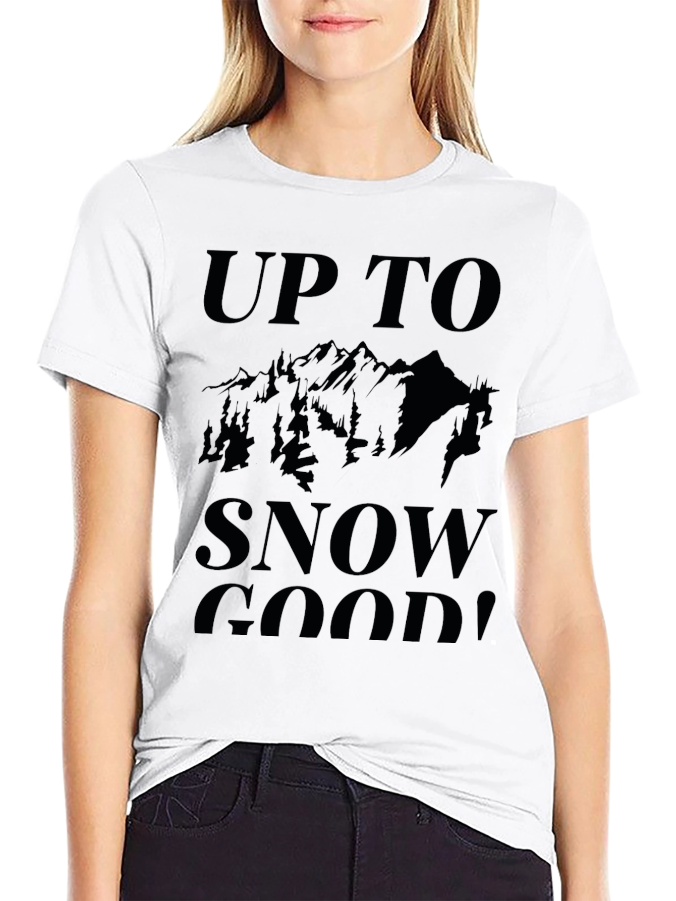 Black Up to Snow Good! Graphic Tee view 9