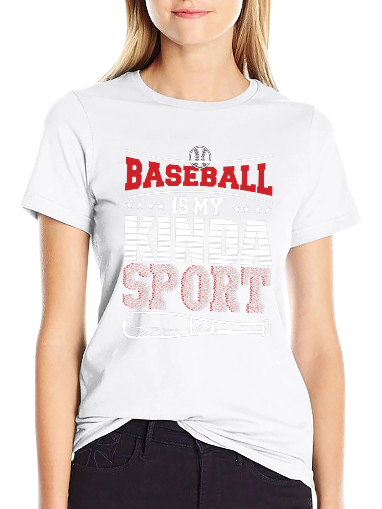 Black Baseball Is My Kinda Sport Graphic T-Shirt view 9