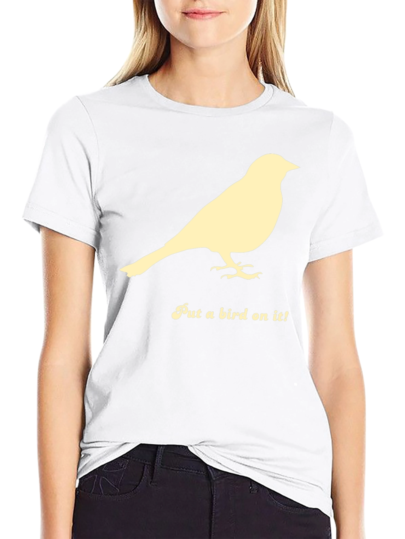 Black Put a Bird on It! Graphic Tee view 9