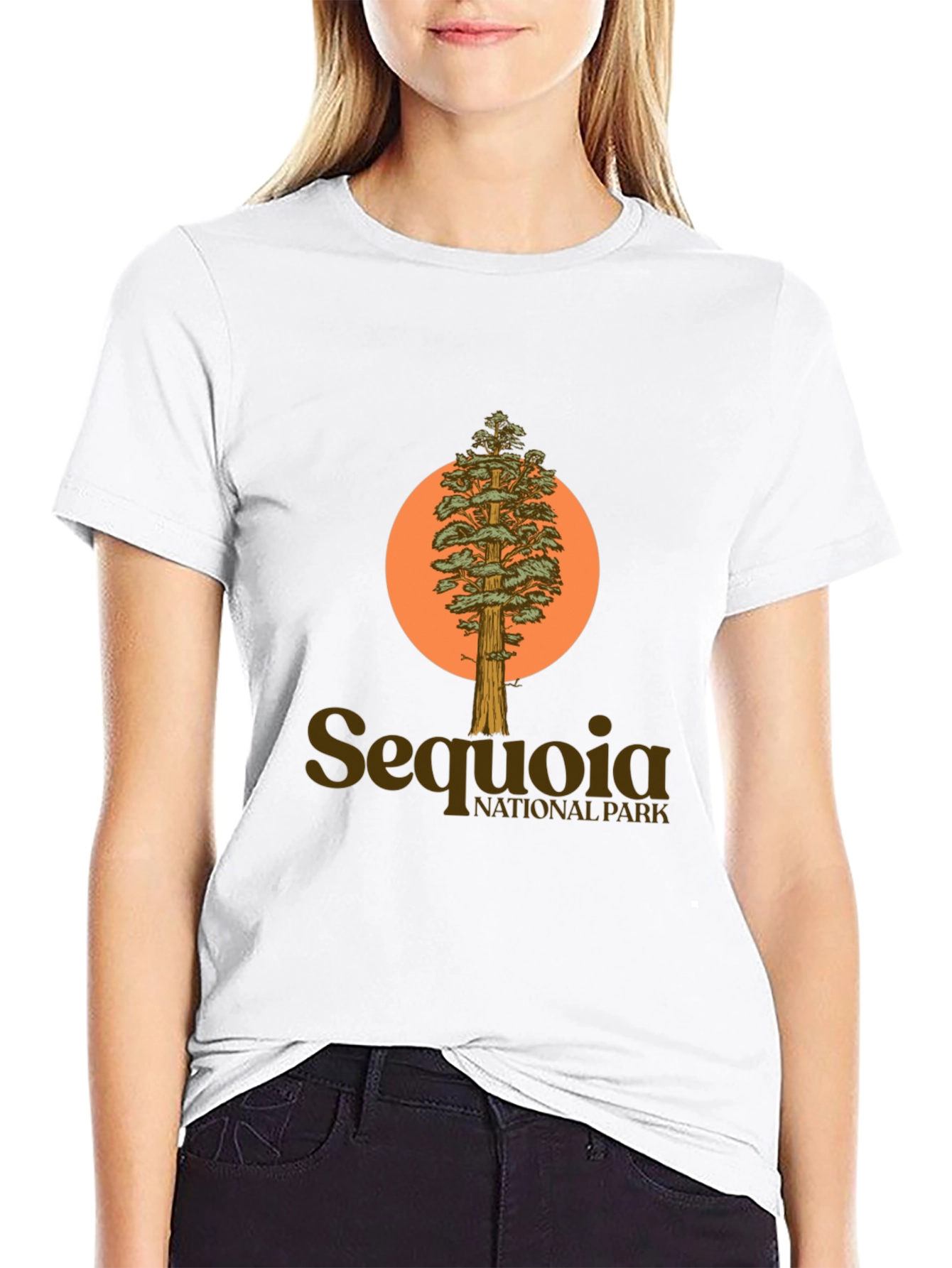 Black Sequoia National Park Tree Graphic Tee view 9