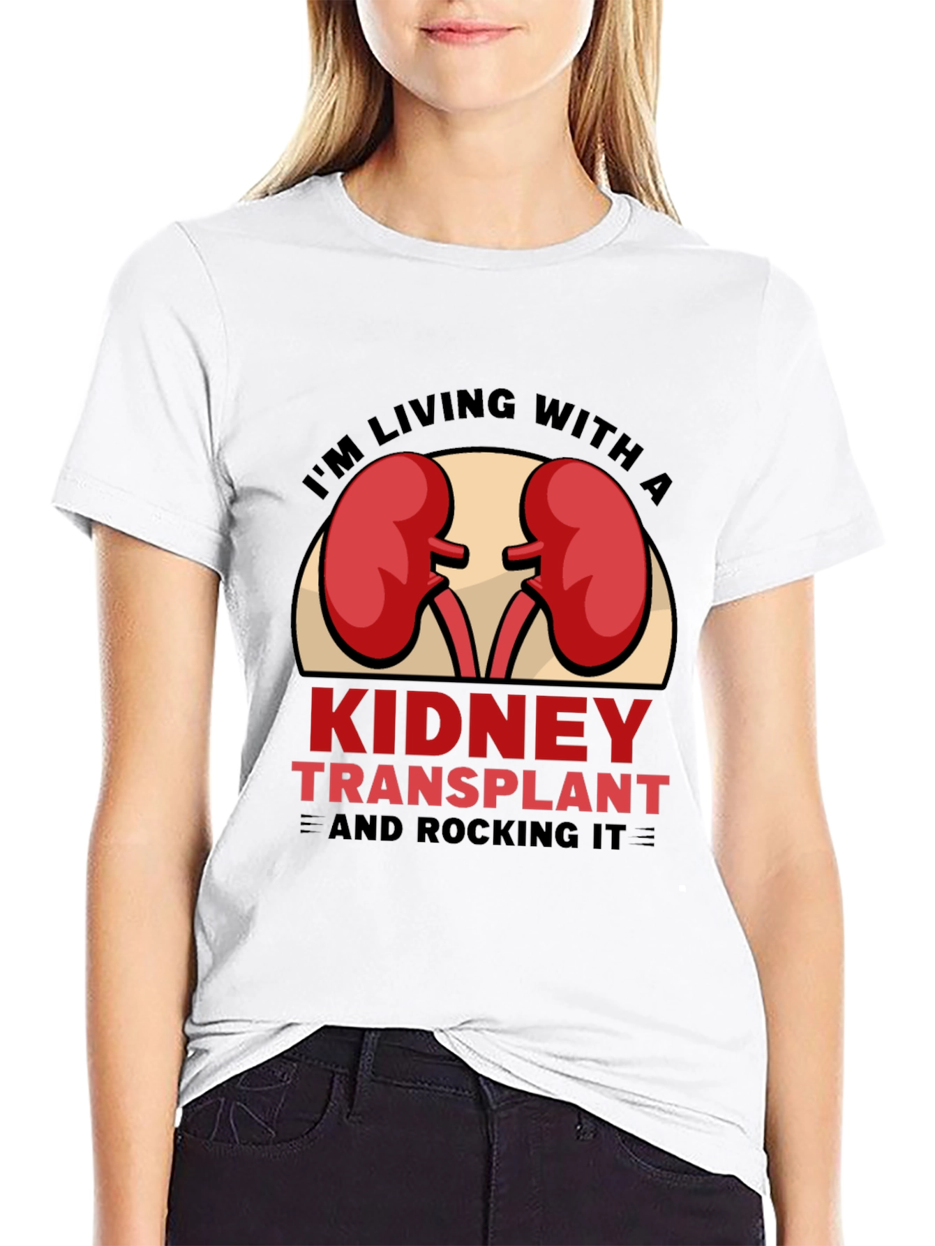Black Kidney Transplant Rocking It T-Shirt view 9