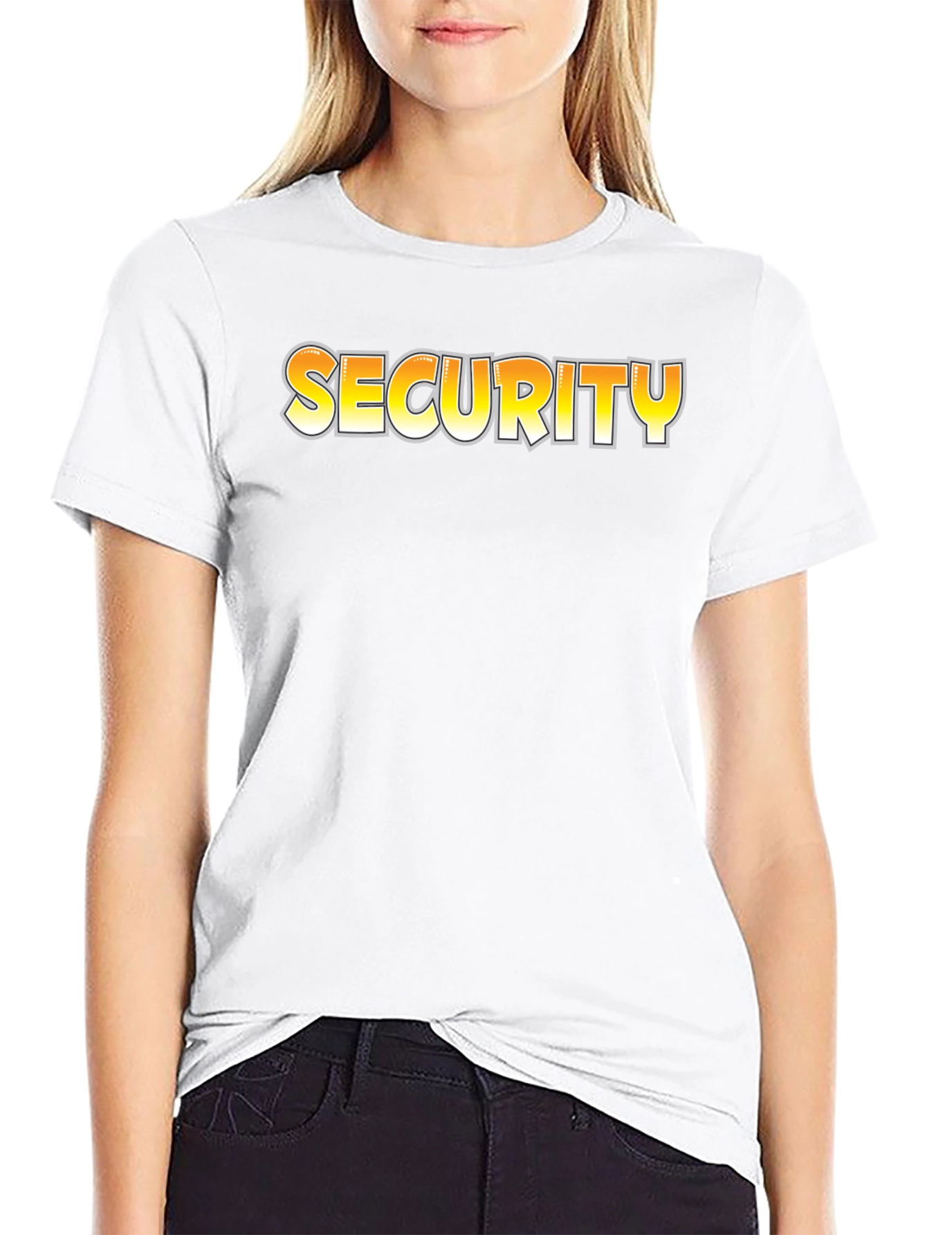 Black Security Graphic Tee - Men's Black Crew Neck T-Shirt view 9