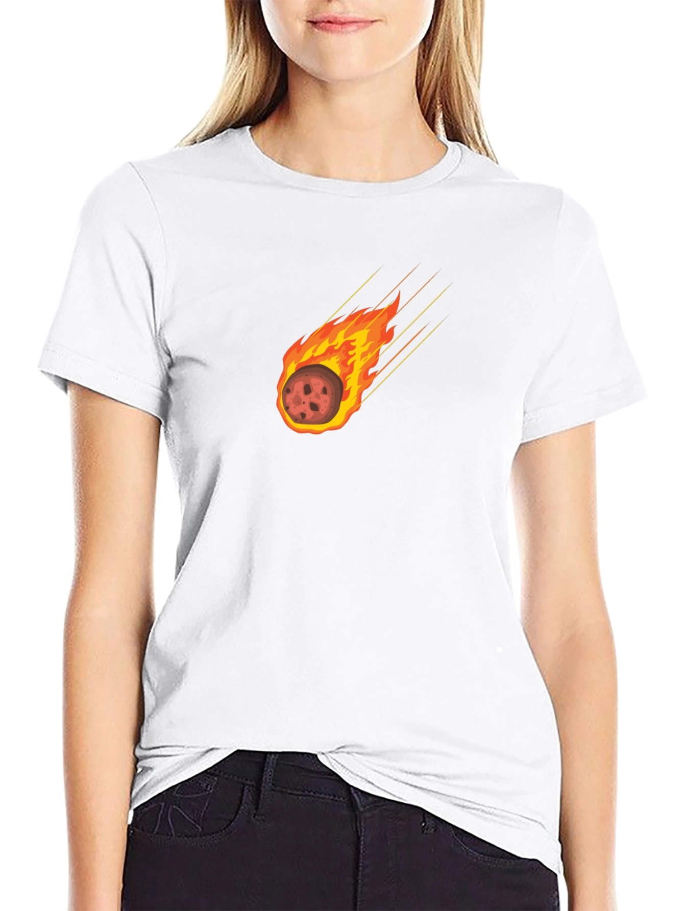 Black Fiery Meteor T-Shirt - Black view 9