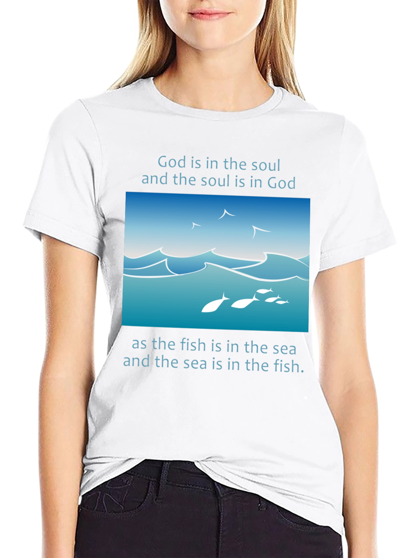 Black Soul in God Graphic T-Shirt view 9