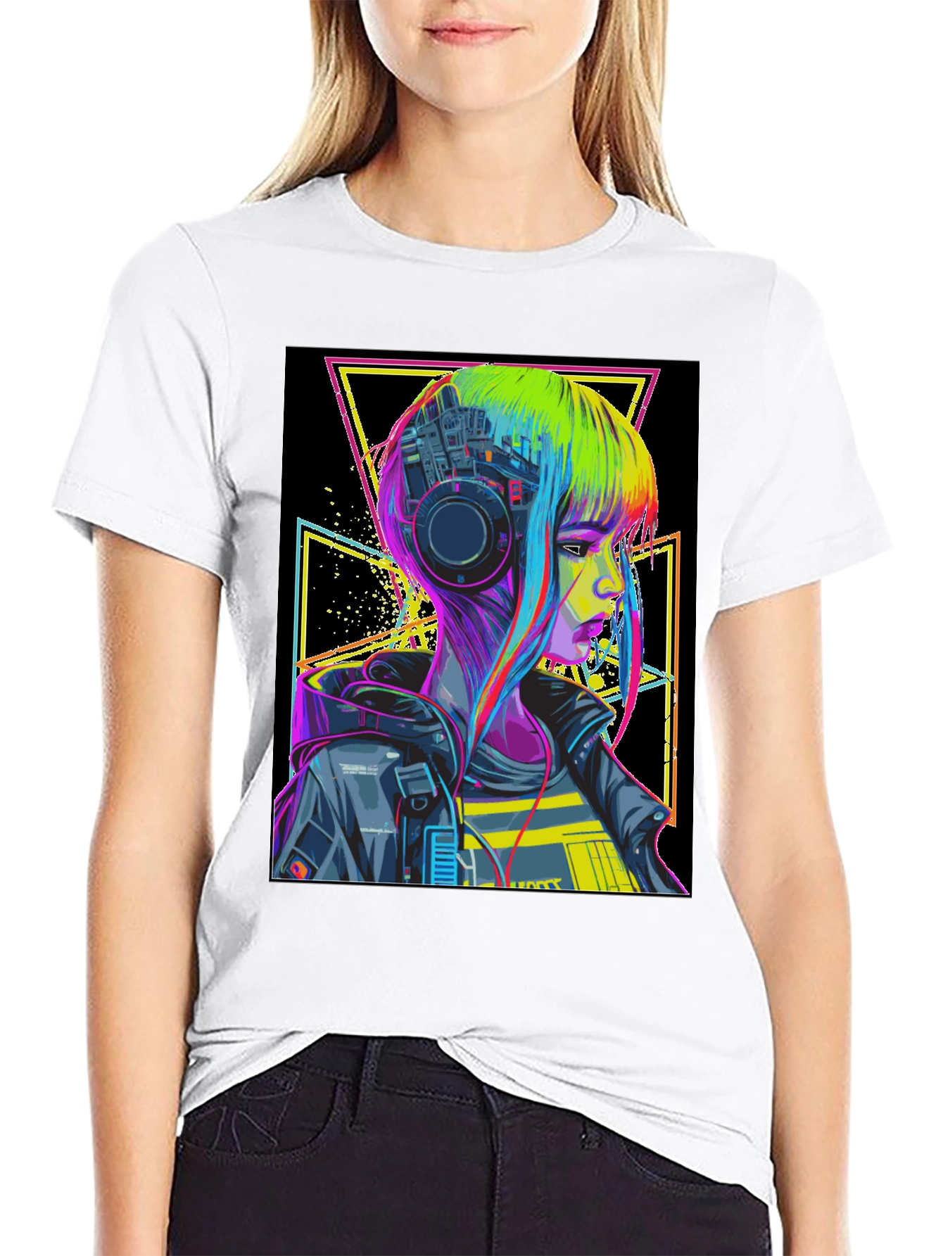 Black Cyberpunk Style T-Shirt - Edgy Techwear view 9