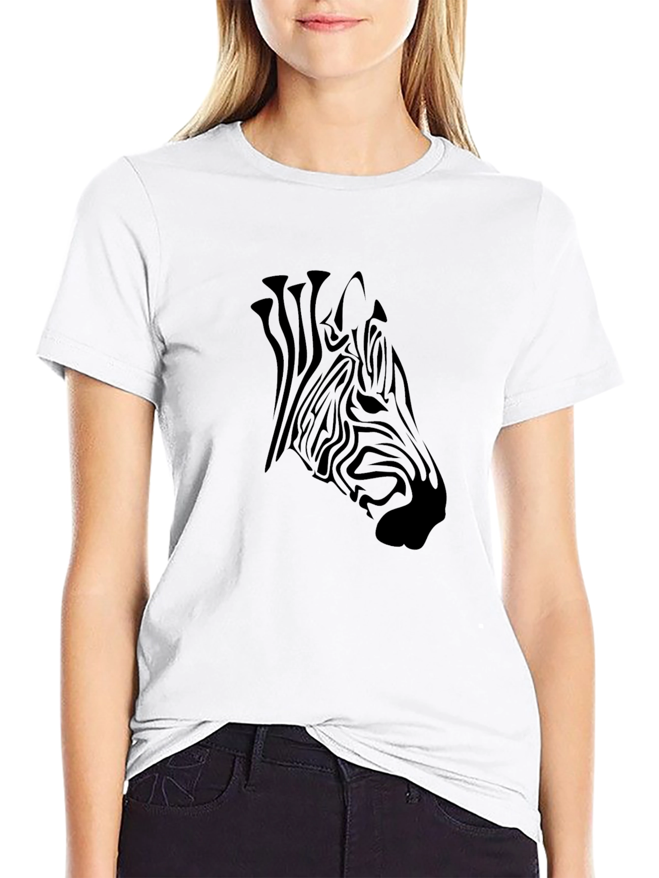Black Black Zebra Graphic Tee - Men's Casual Style view 9