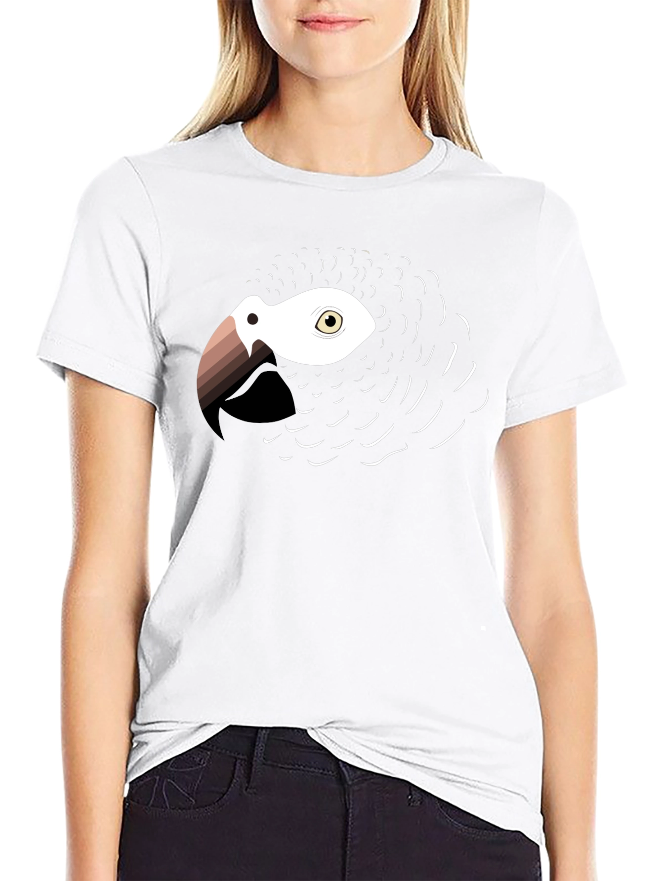 Black Parrot Graphic Tee - Stylish Bird Lover's T-Shirt view 9