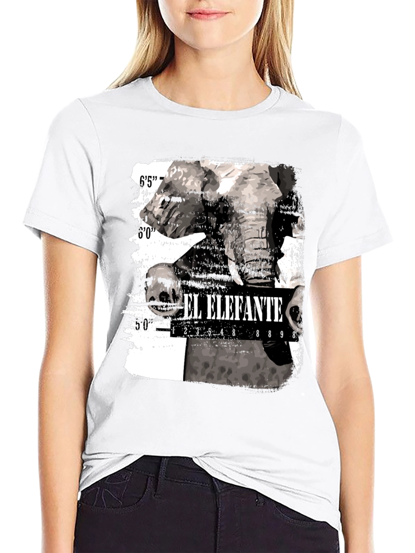 Black El Elefante Graphic Print T-Shirt view 9