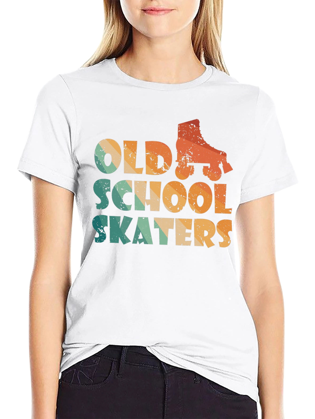 Black Vintage Old School Skaters T-Shirt view 9