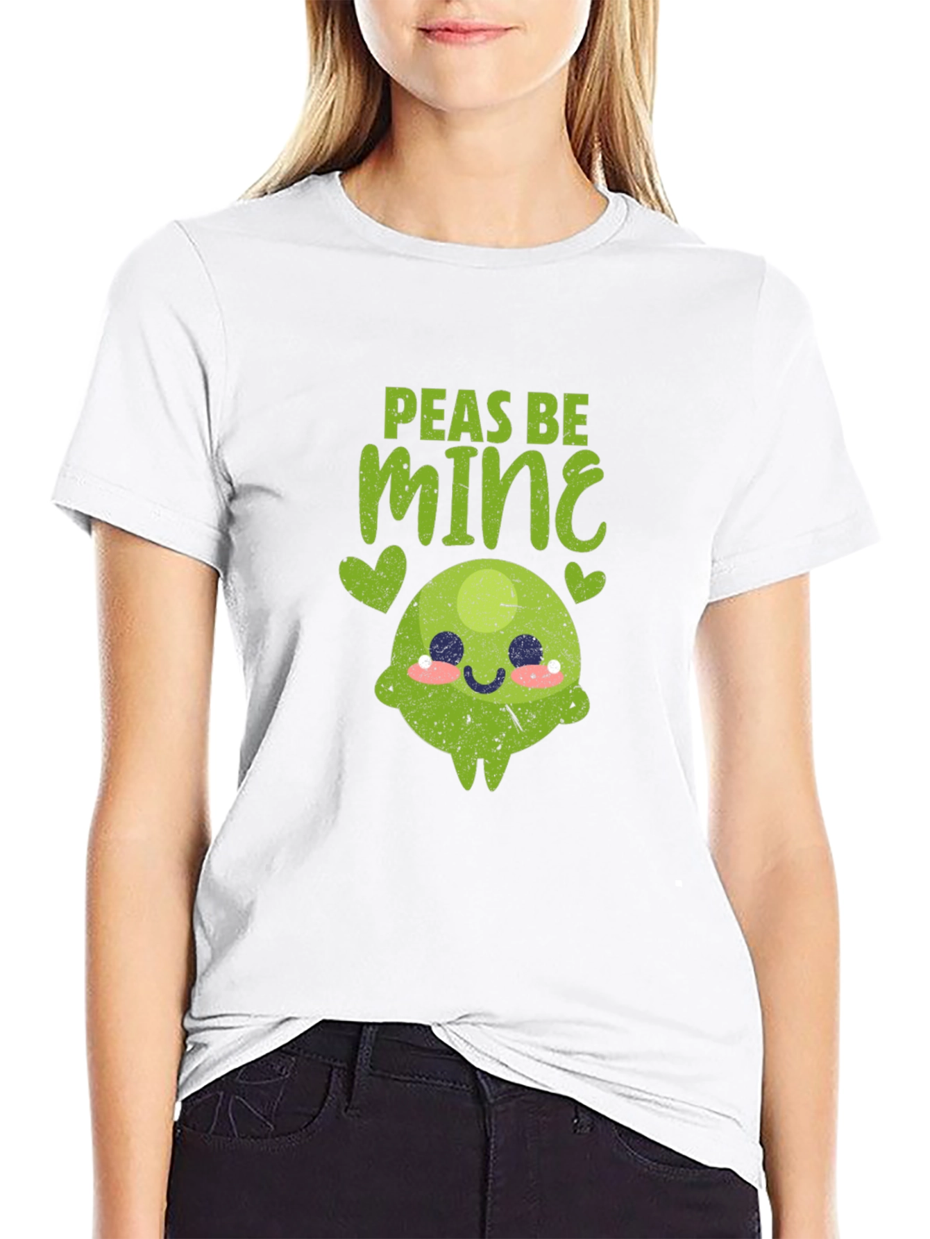 Black Peas Be Mine Valentine's Day T-Shirt view 9