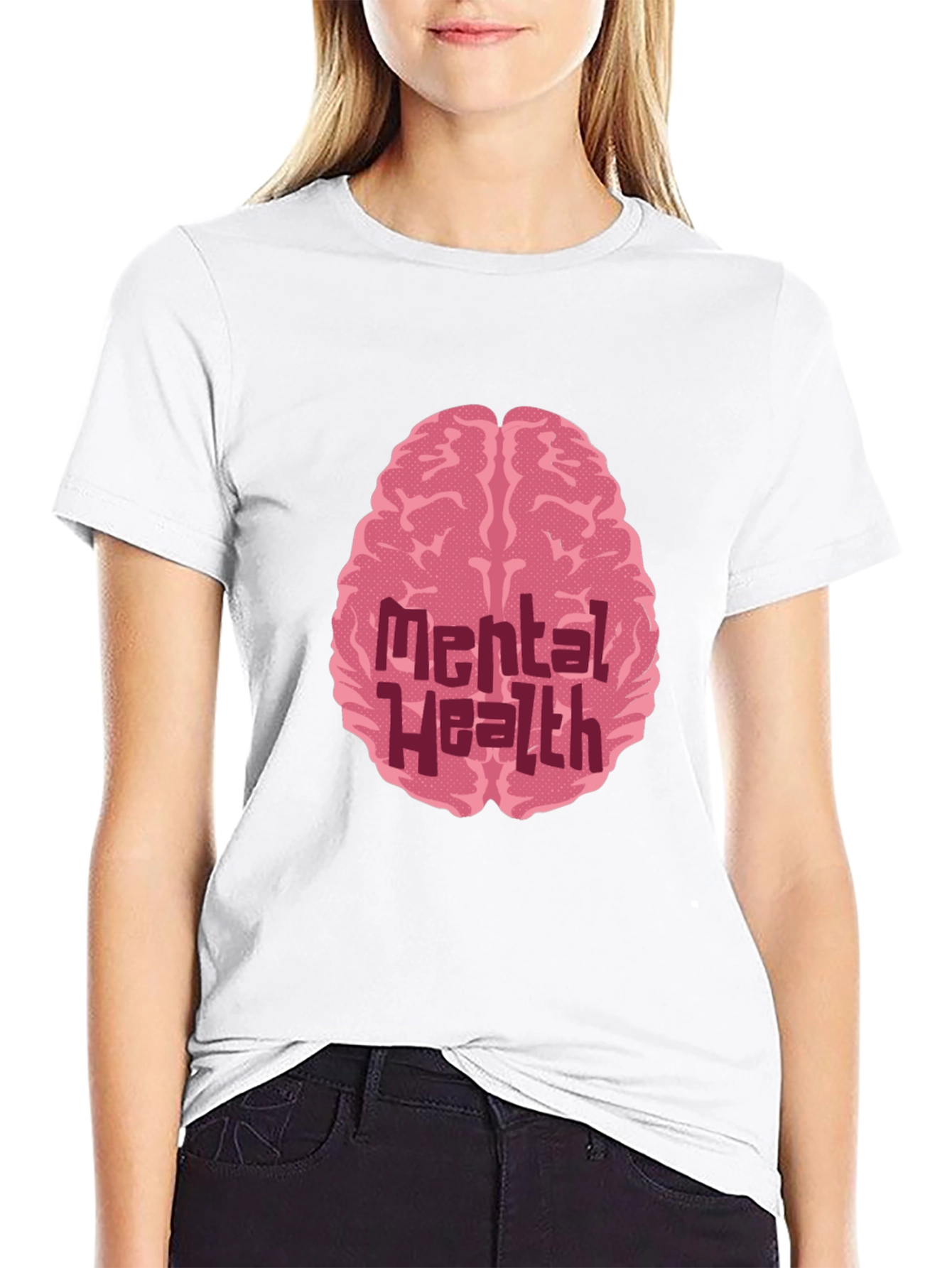 Black Mental Health Brain Graphic Tee - Stylish Awareness T-Shirt view 9