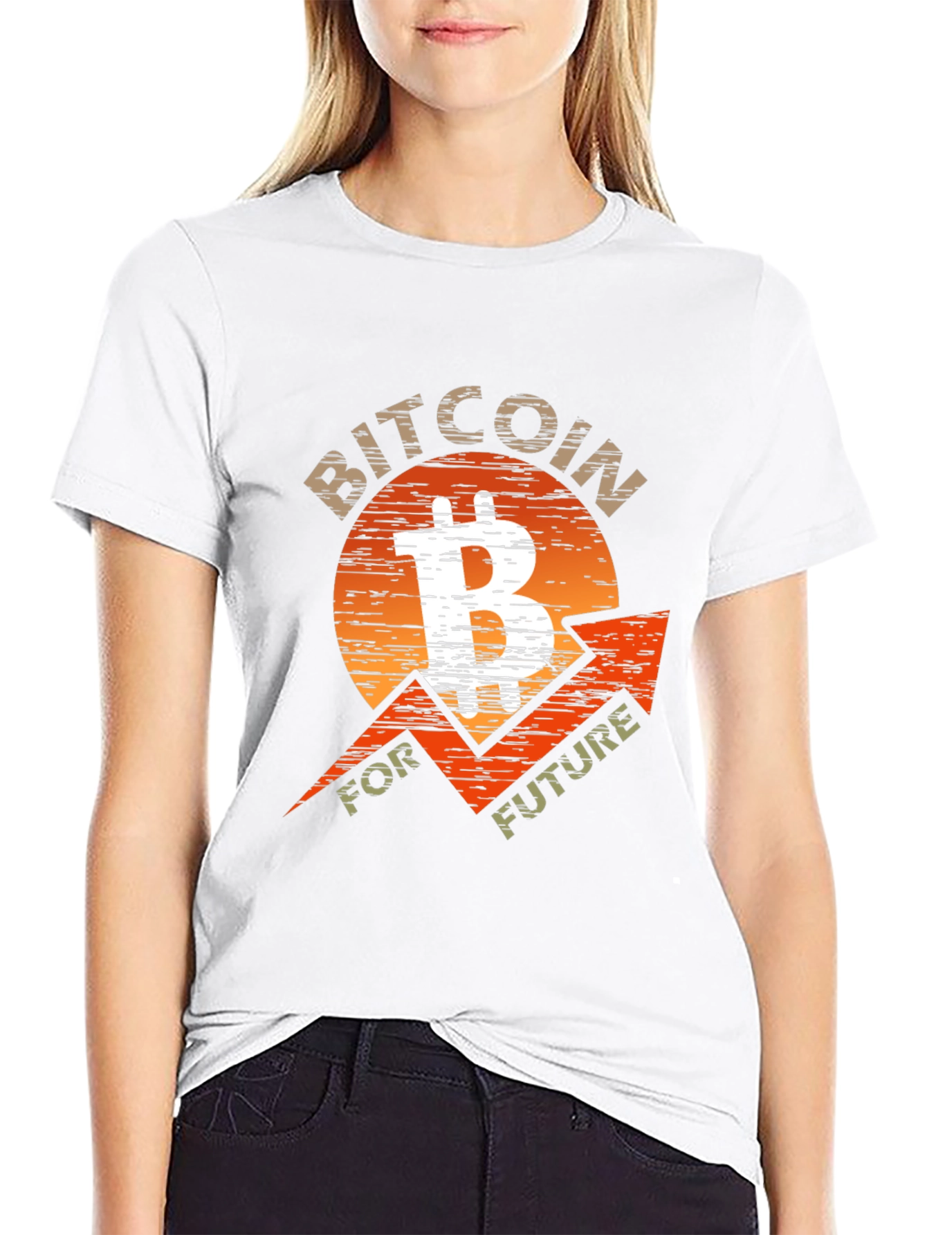 Black Bitcoin For Future Graphic Tee - Crypto T-Shirt view 9