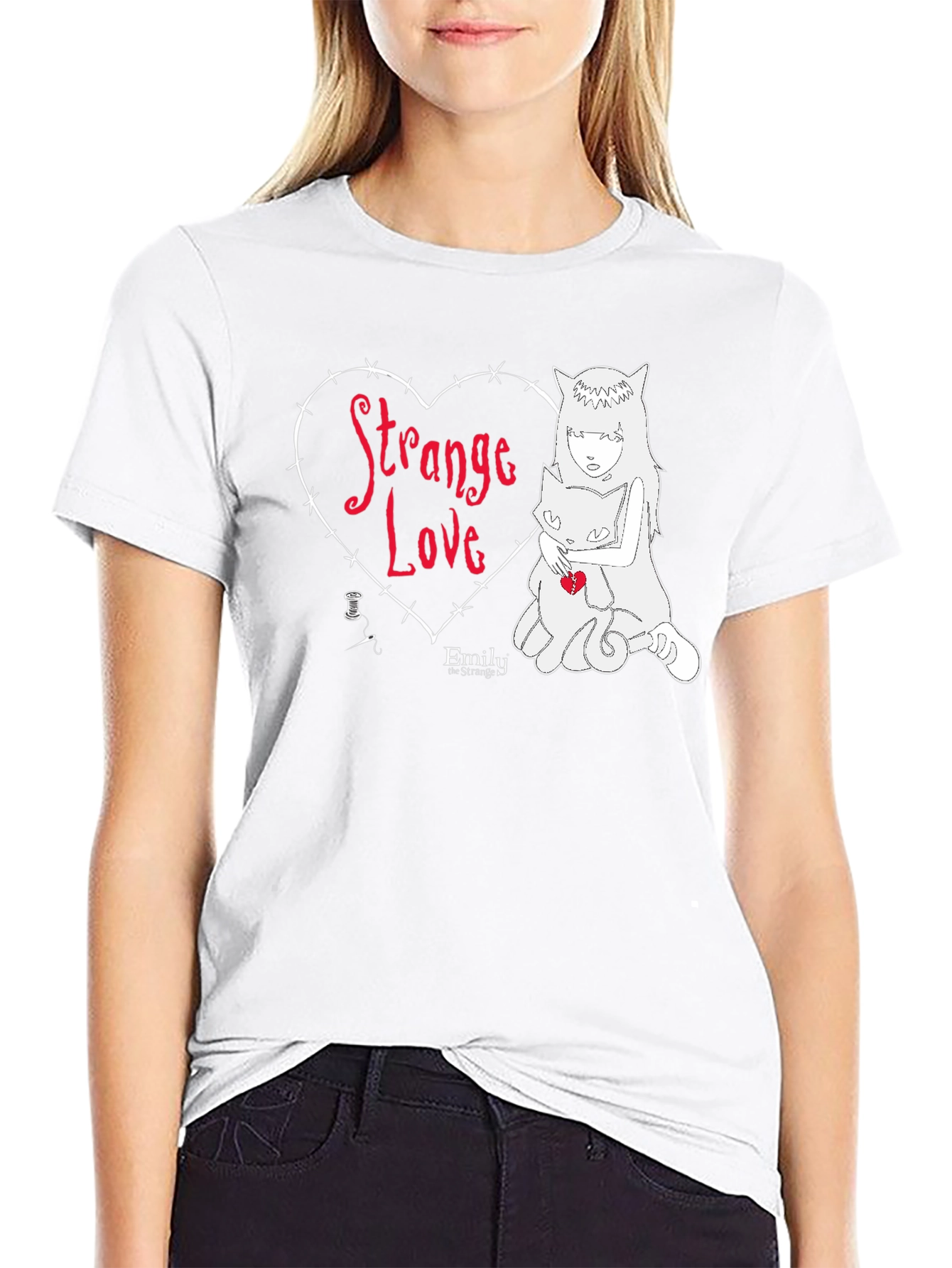 Black Strange Love Graphic Tee - Emily the Strange Style view 9