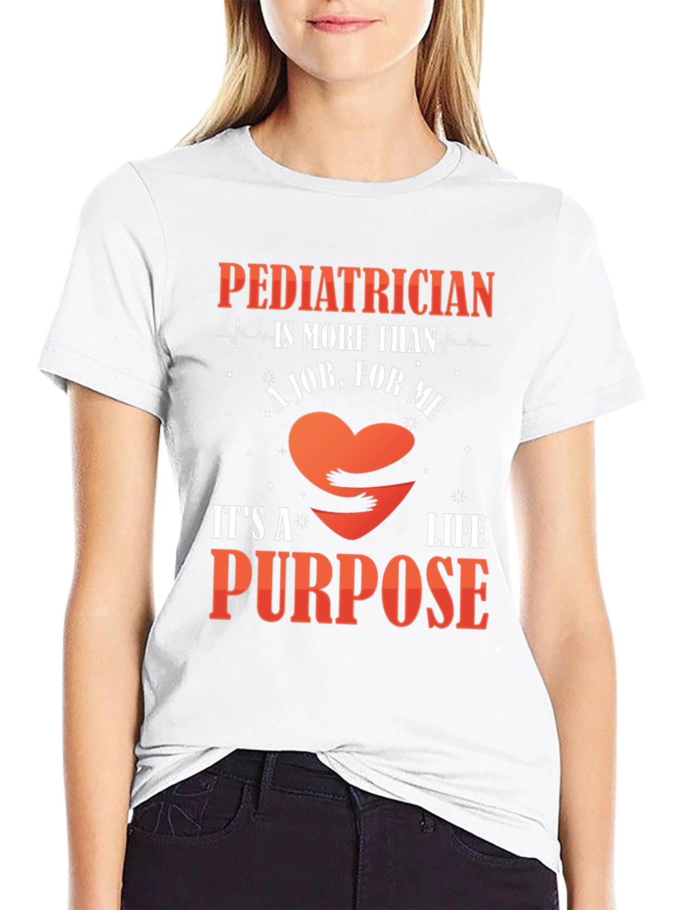 Black Pediatrician Life Purpose T-Shirt view 9