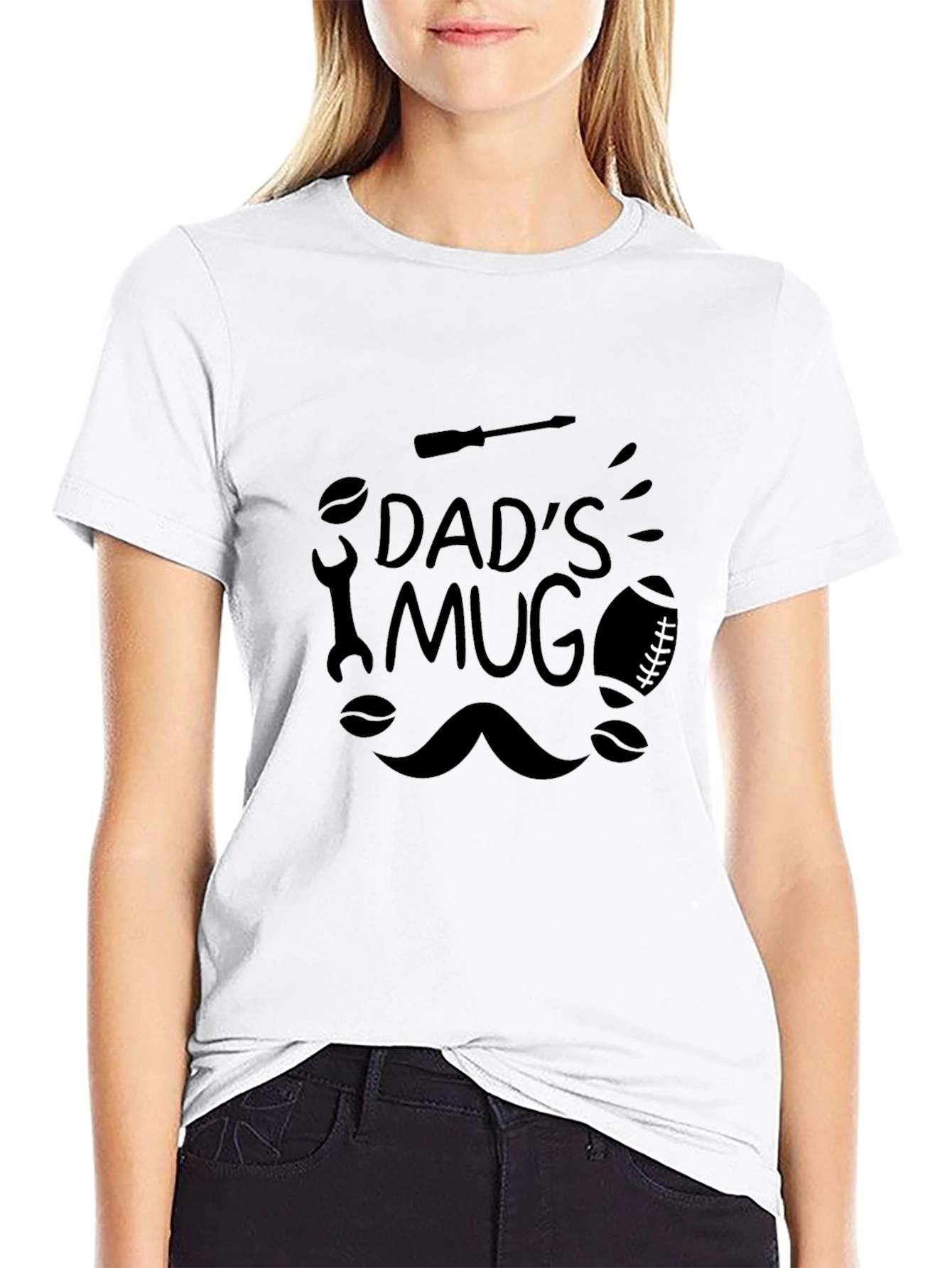 Black Dad's Mug Graphic T-Shirt Black view 9