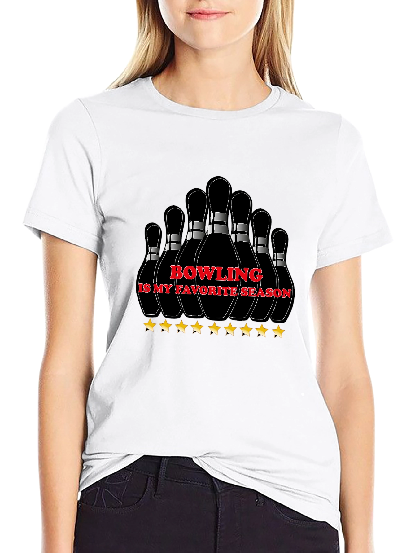 Black Bowling Season Graphic Tee view 9