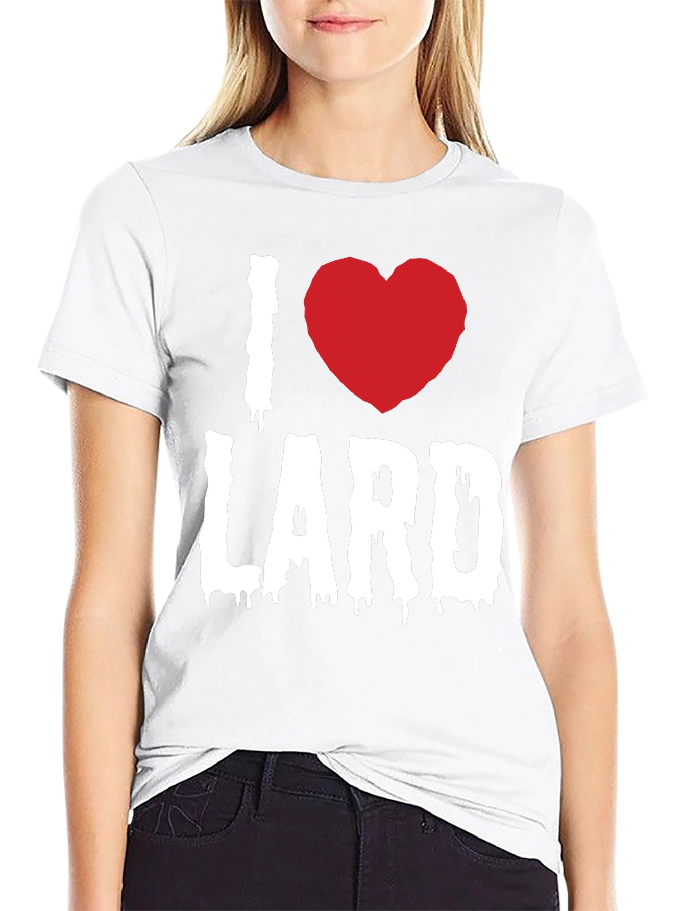 Black I Love Lard Graphic Tee - Black view 9