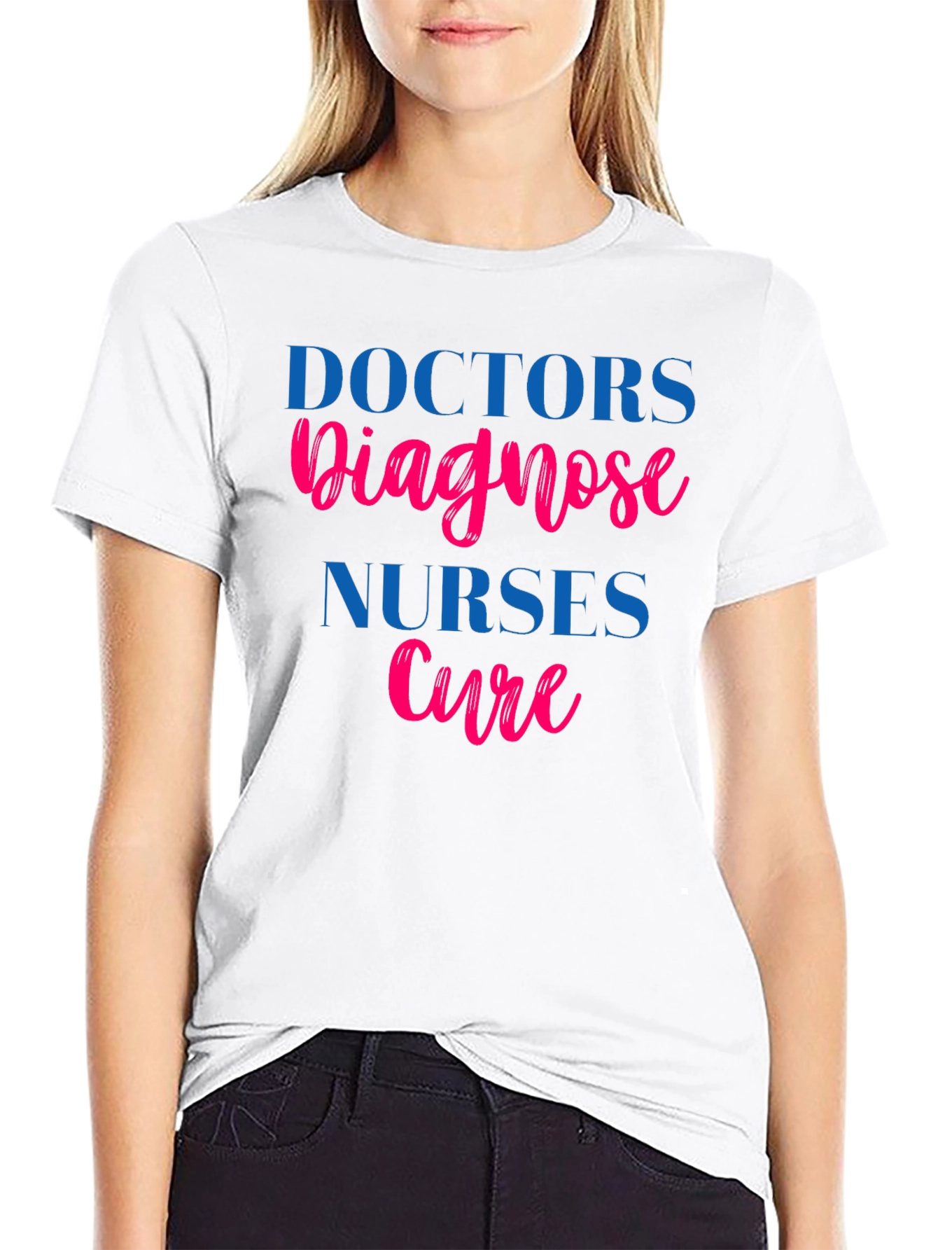 Black Doctors Diagnose, Nurses Cure Graphic T-Shirt view 9