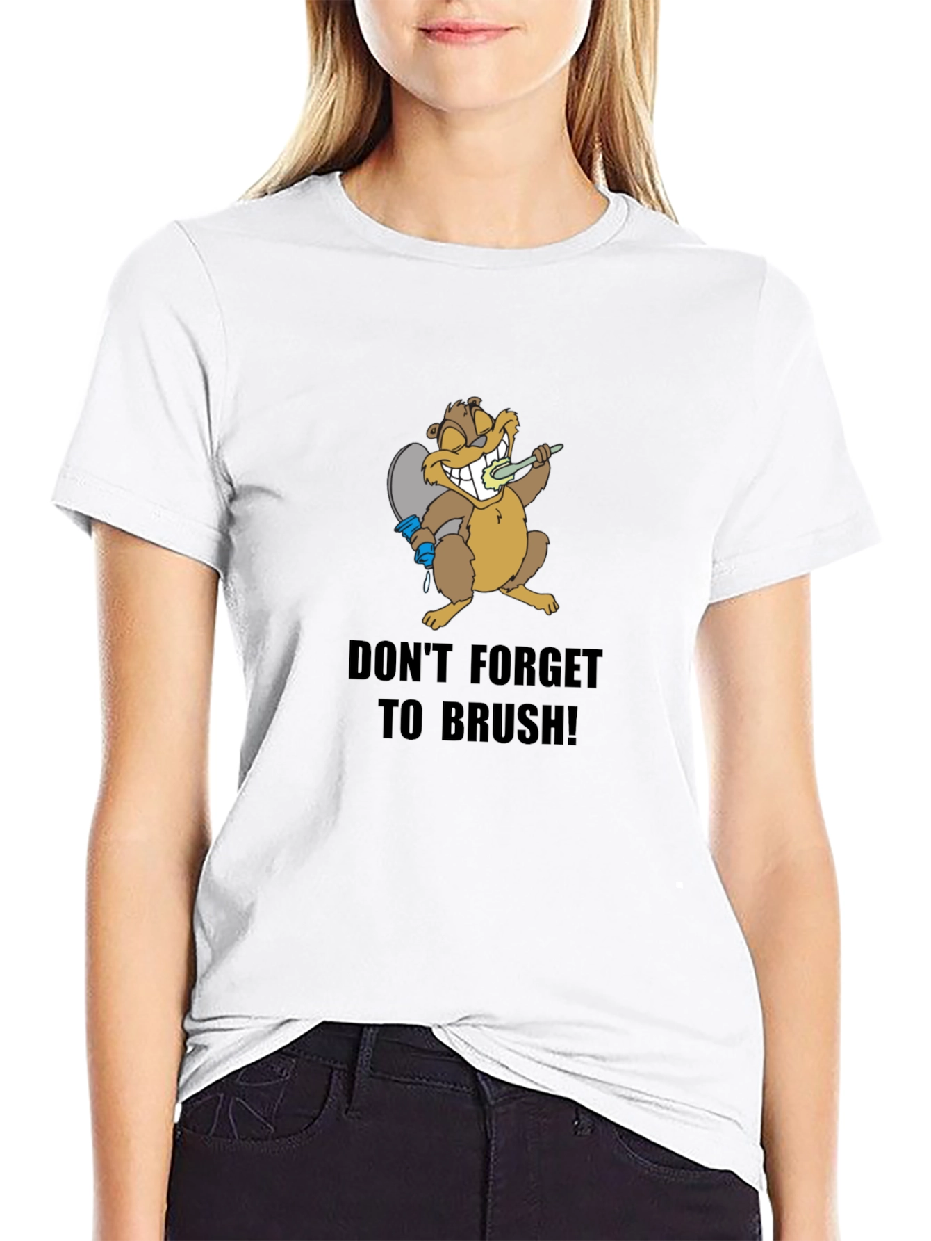 Black Brush Your Teeth T-Shirt view 9