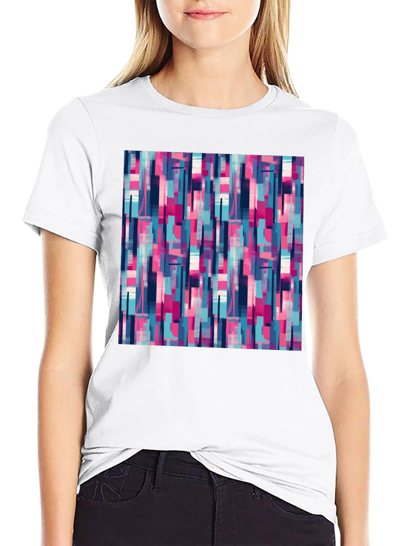 Black Abstract Pattern Tee view 9
