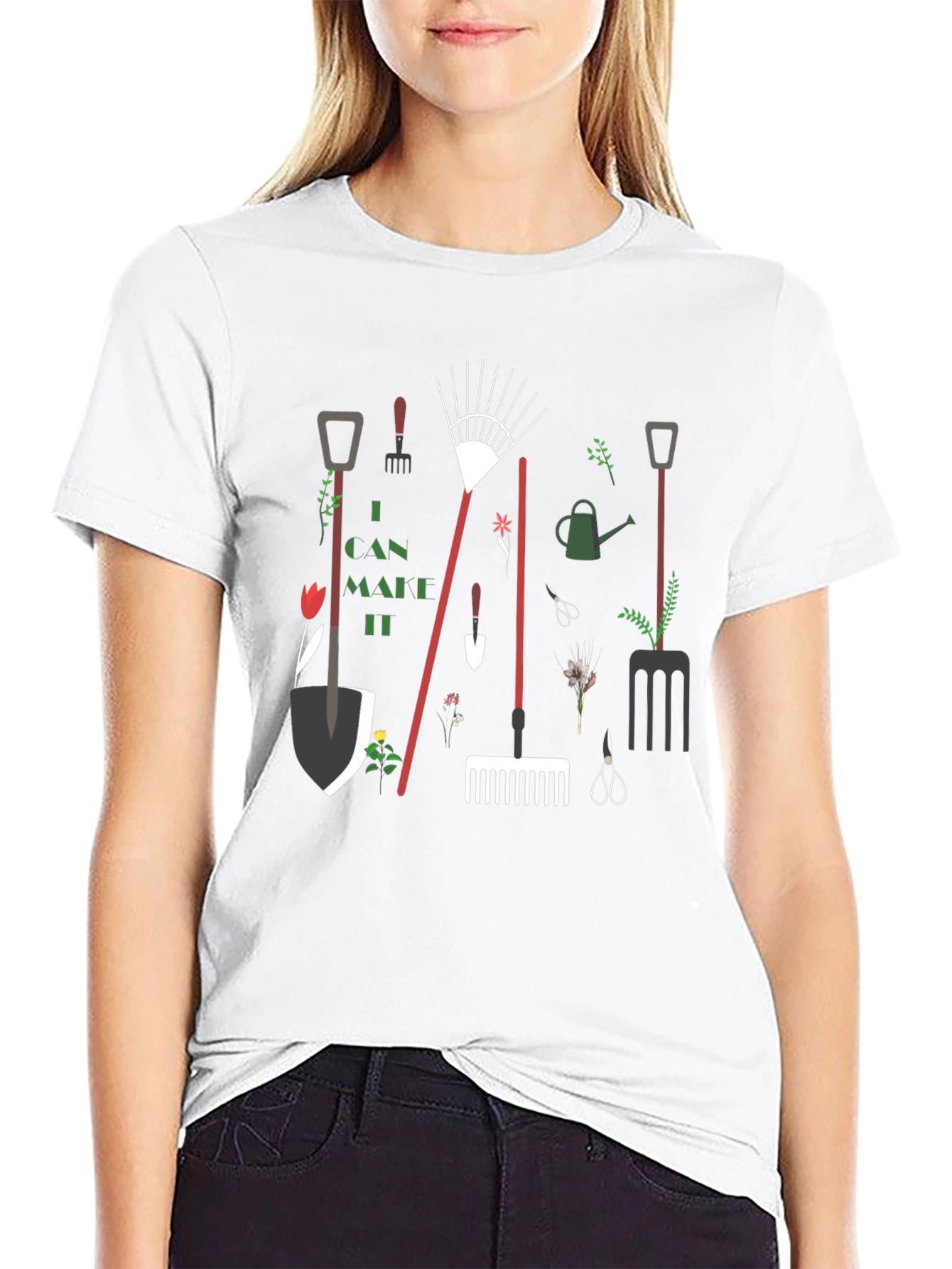 Black Gardening Tools Graphic Tee - I Can Make It! view 9