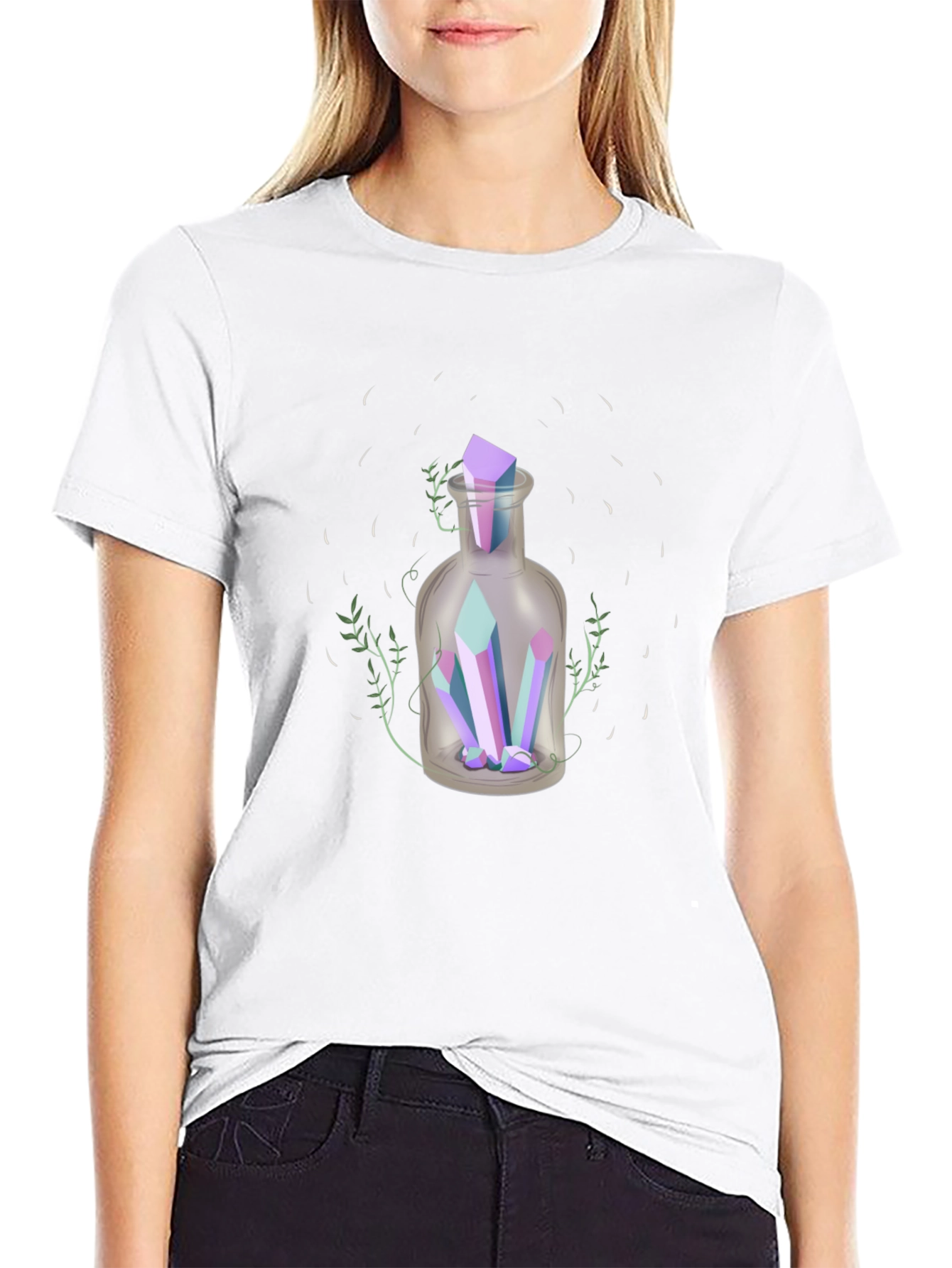Black Mystic Crystal Bottle T-Shirt view 9