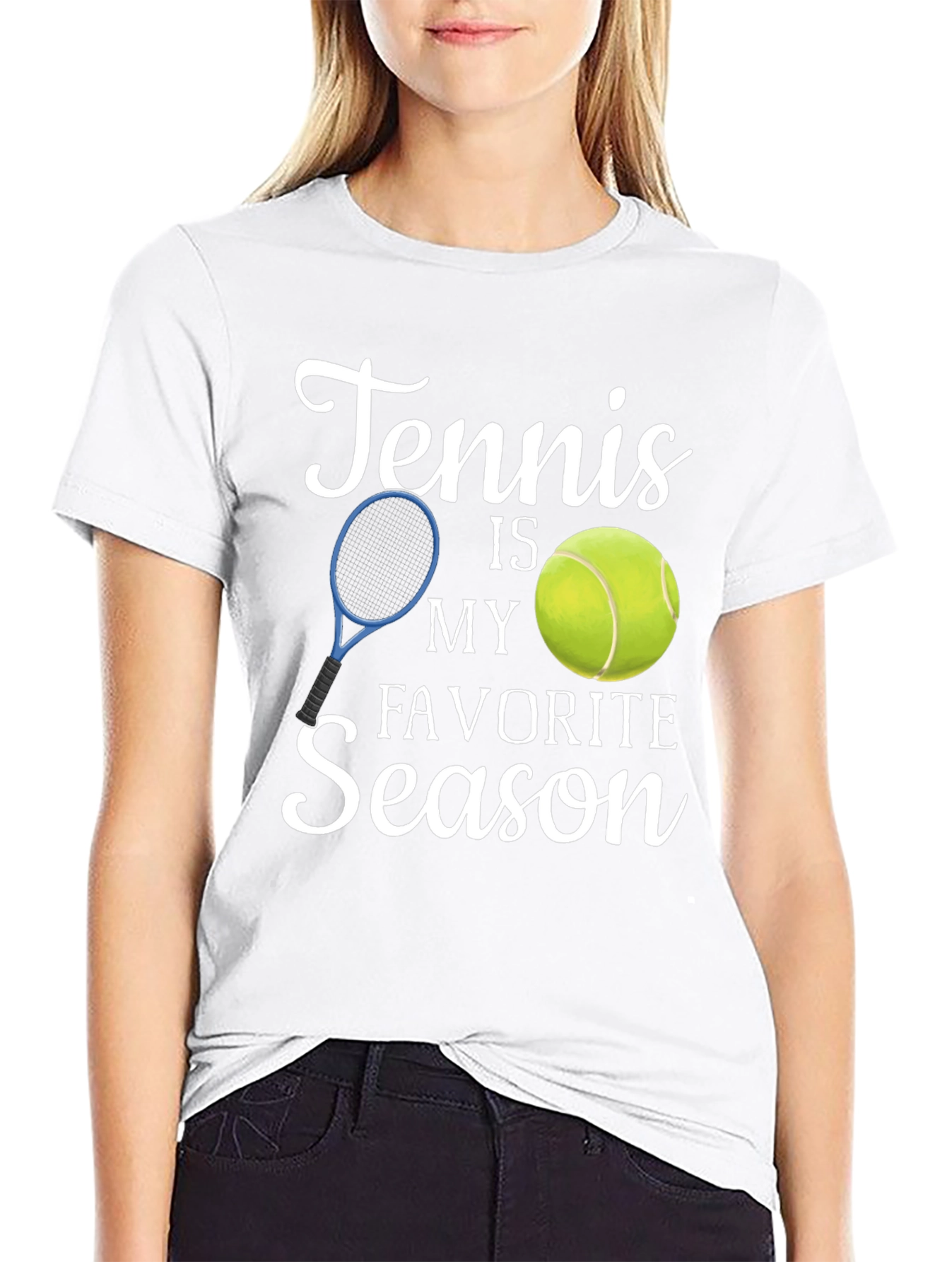 Black Tennis is My Favorite Season T-Shirt view 9