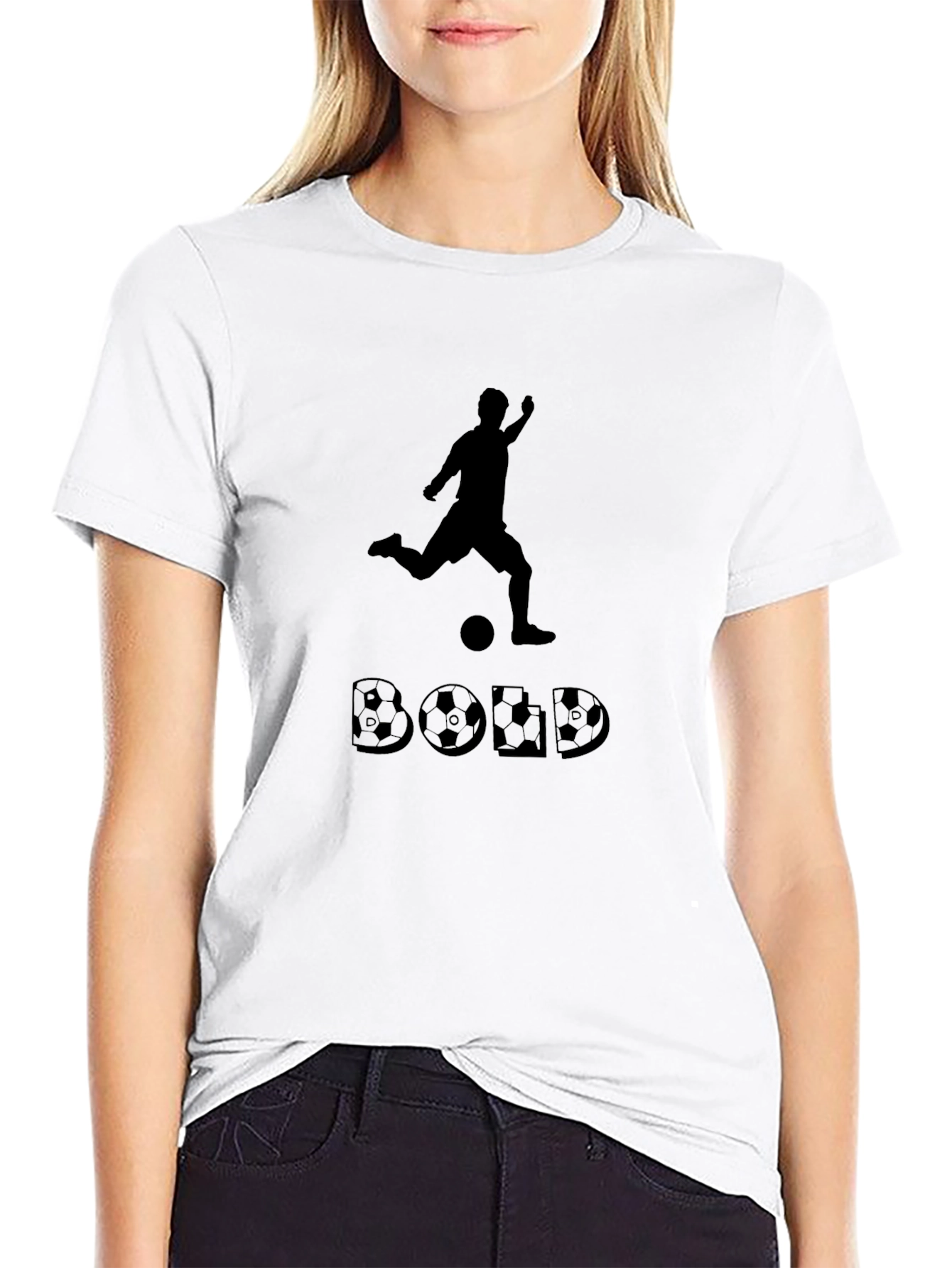 Black Bold Soccer Graphic T-Shirt view 9