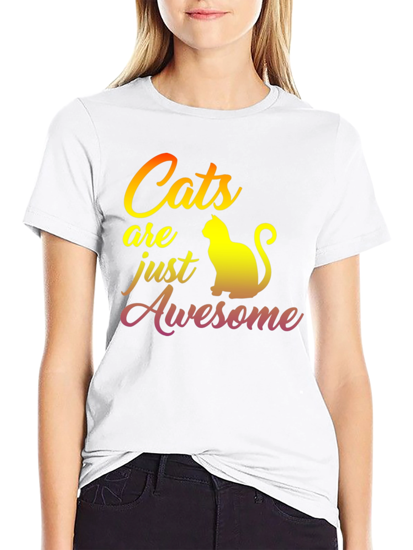 Black Cats Are Awesome Graphic T-Shirt view 9