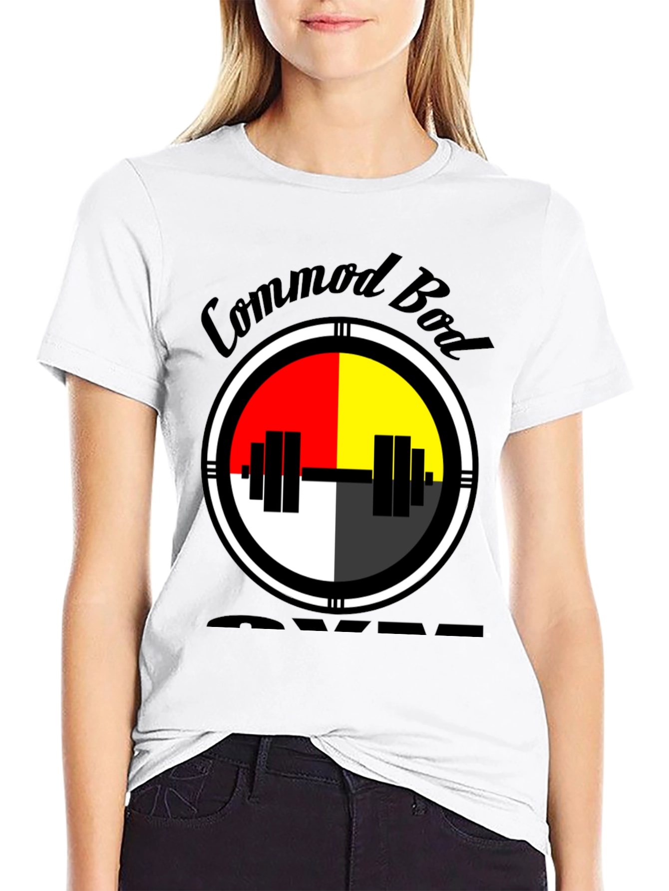 Black Commod Bod Gym T-Shirt - Unique Design view 9