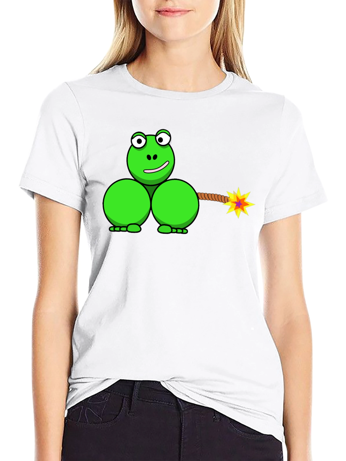 Black Funny Frog Bomb T-Shirt - Explosive Humor! view 9