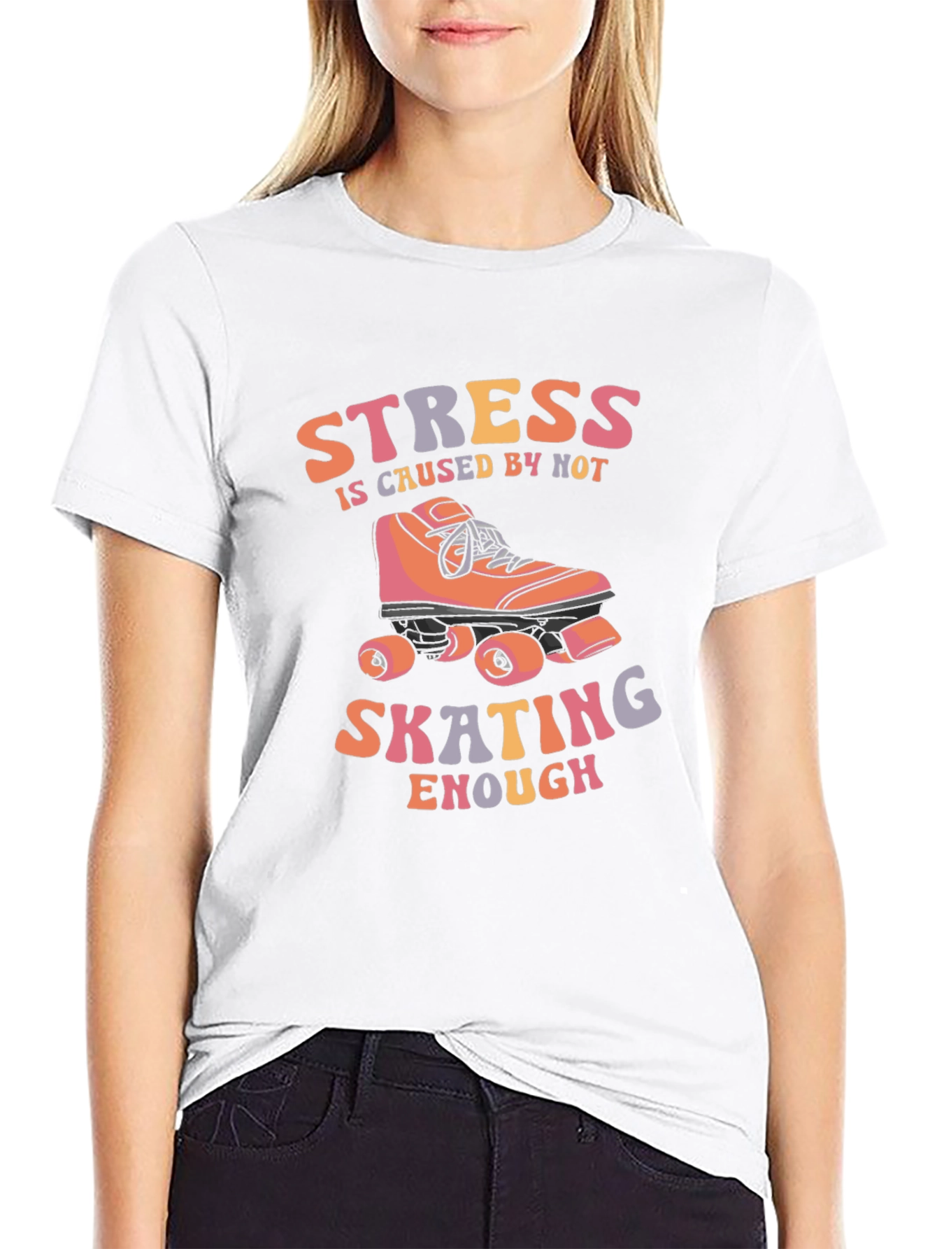 Black Stress Caused by Not Skating Enough T-Shirt view 9
