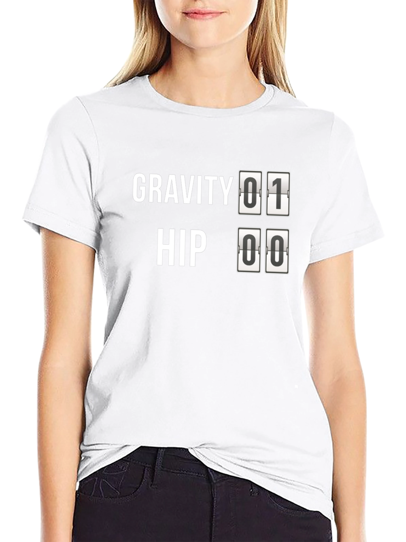 Black Gravity Hip T-Shirt - Men's Black Novelty Tee view 9