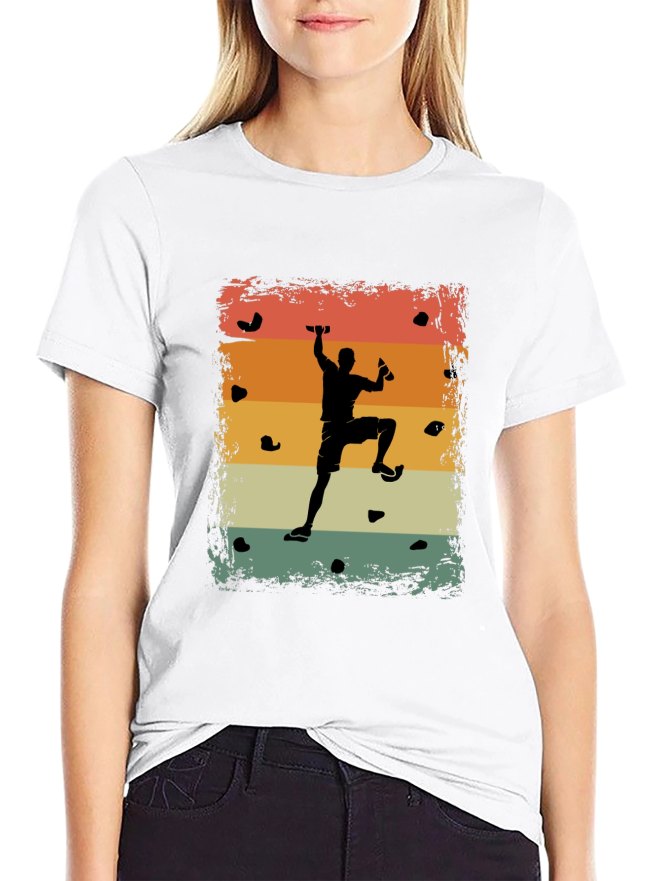 Black Retro Rock Climber T-Shirt - Black view 9