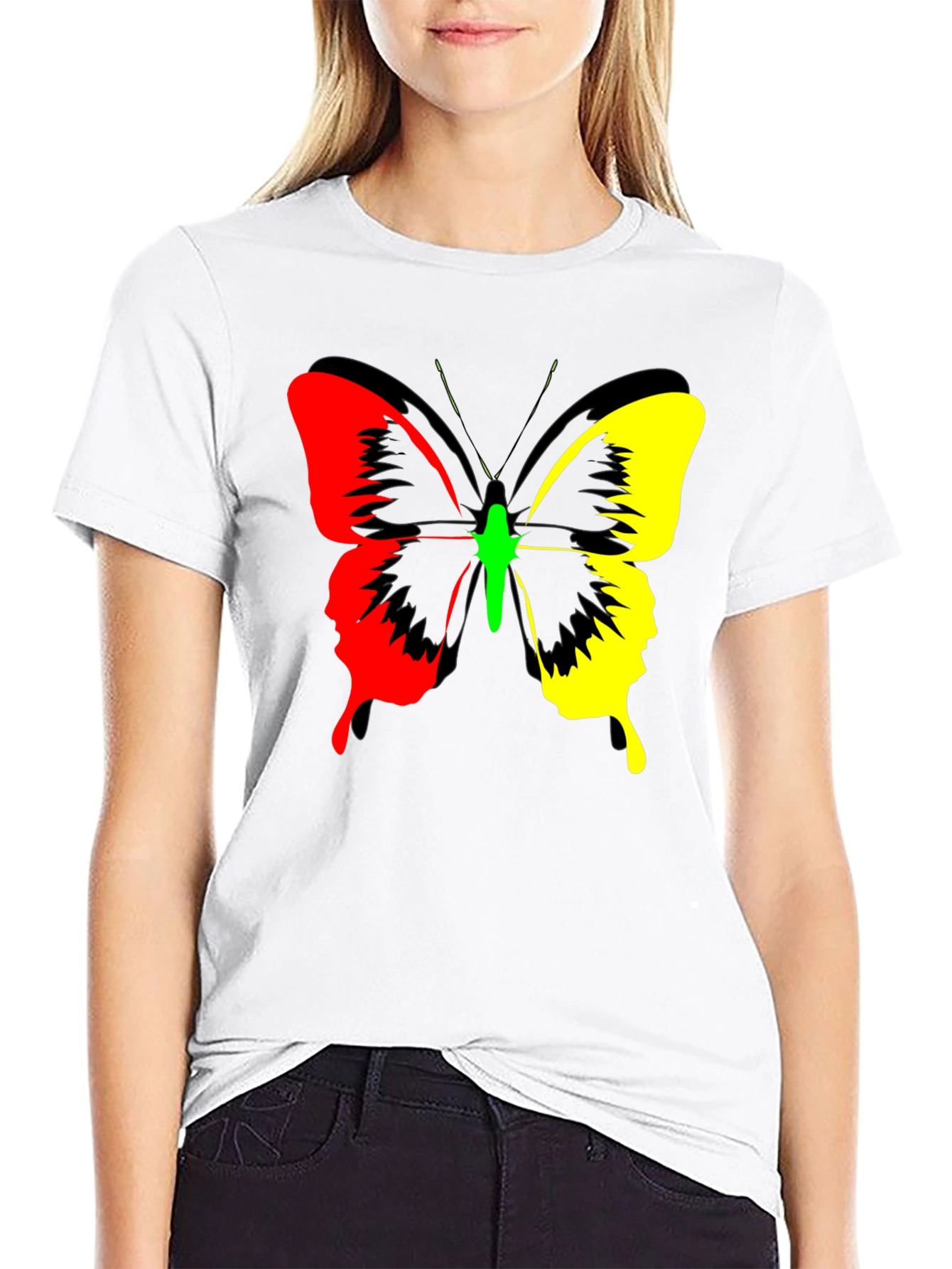 Black Butterfly Graphic Print Tee - Bold Fashion view 9