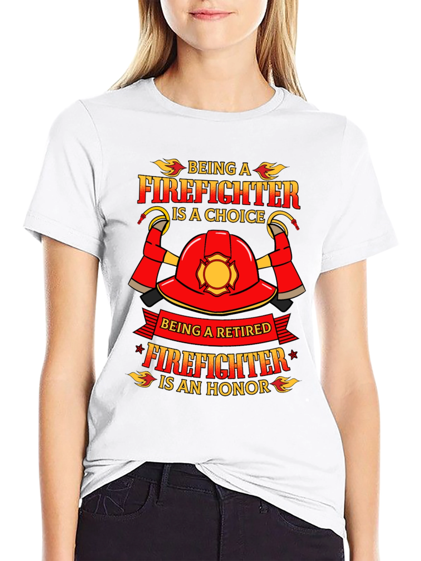Black Firefighter Retirement Honor T-Shirt view 9