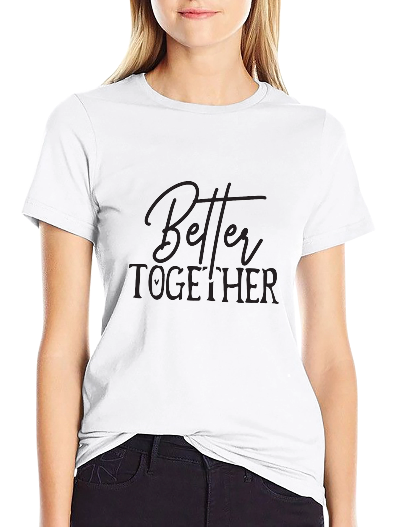 Black Better Together Graphic Black T-Shirt view 9