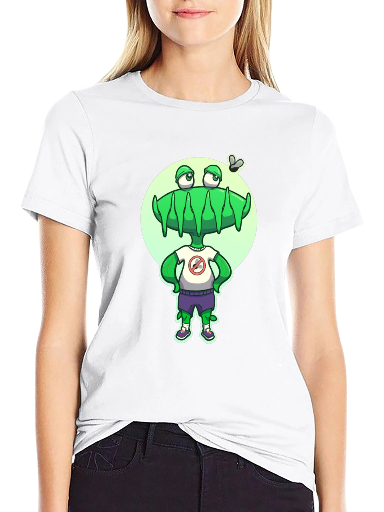 Black Alien Graphic Tee - Funny Cartoon Insect Lover T-Shirt view 9