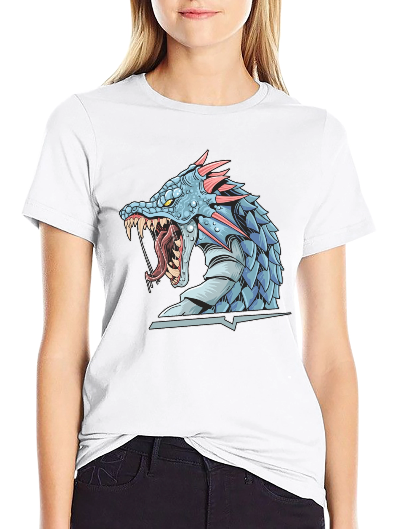 Black Dragon Graphic Tee - Black Cotton Shirt view 9