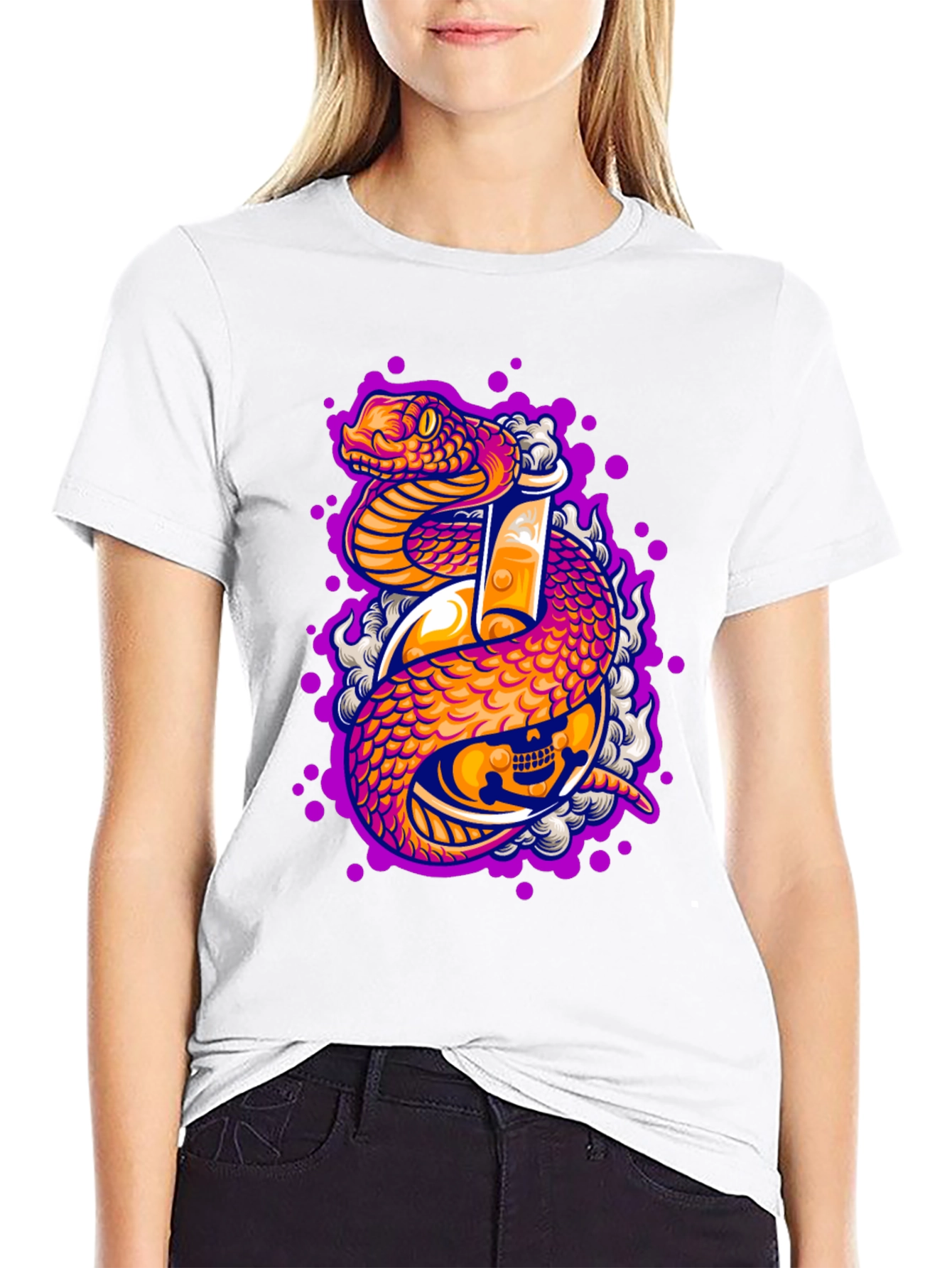 Black Snake Skull Poison T-Shirt view 9