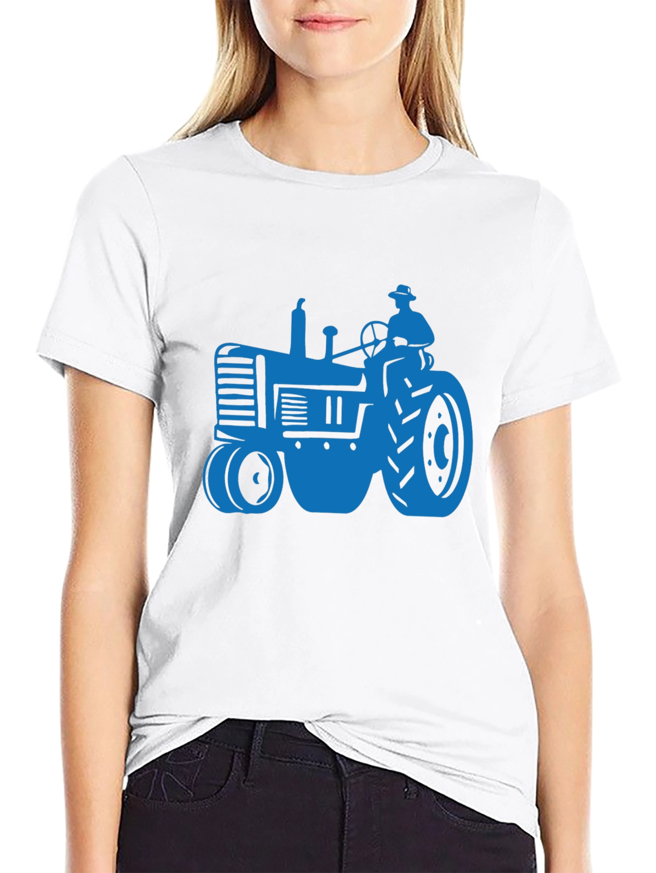 Black Tractor Graphic Tee - Farm Life Shirt view 9