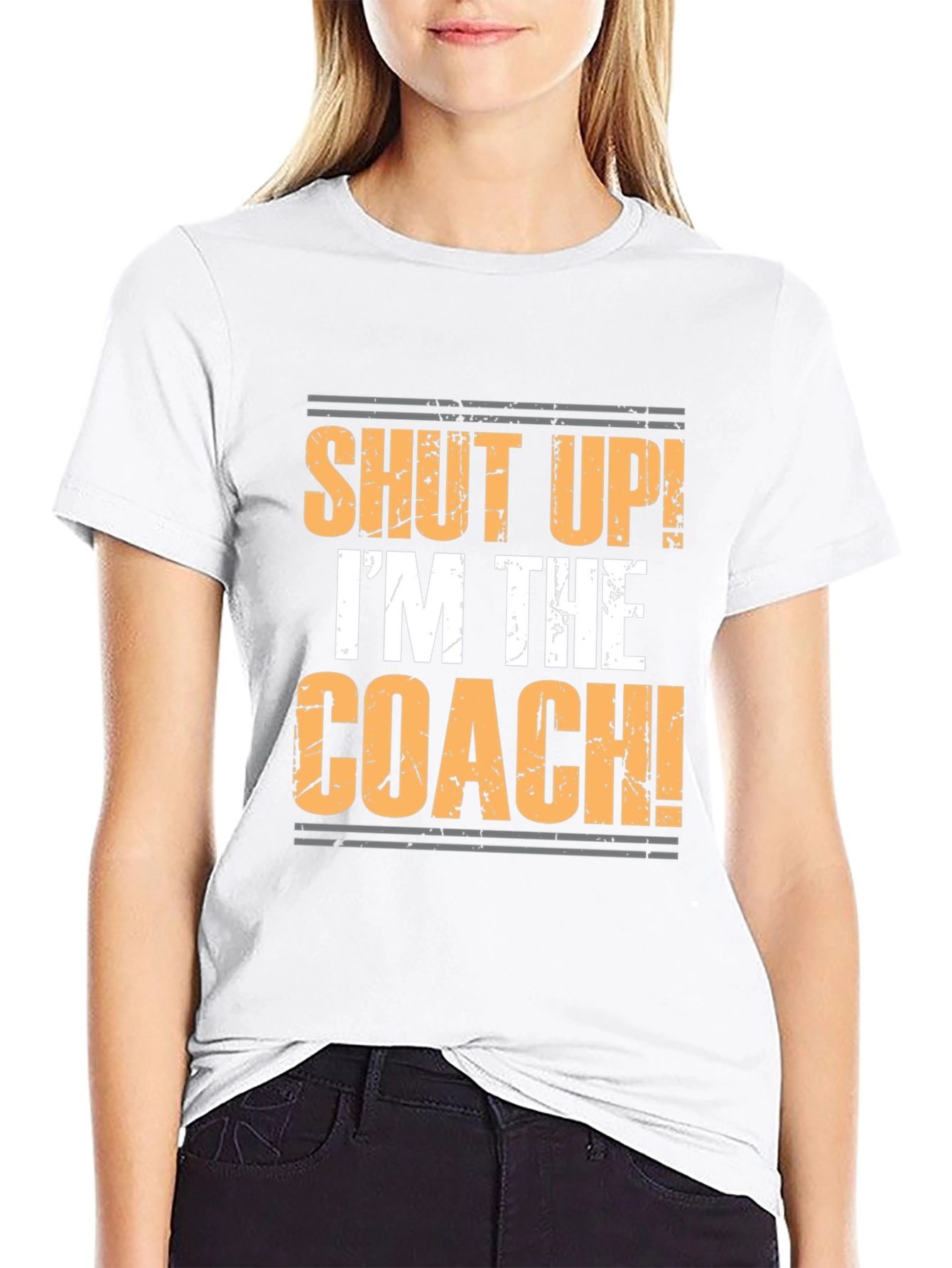 Black Shut Up! I'm the Coach! Graphic Tee view 9