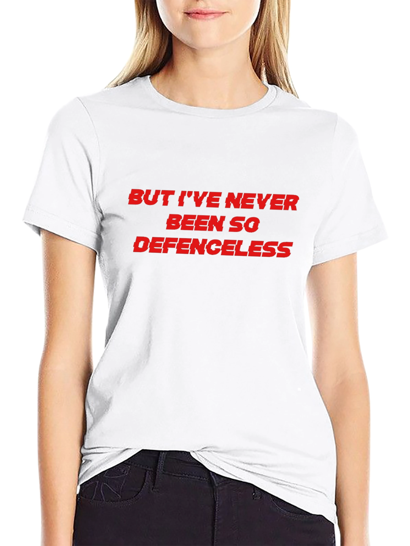 Black But I've Never Been So Defenceless Graphic Tee view 9