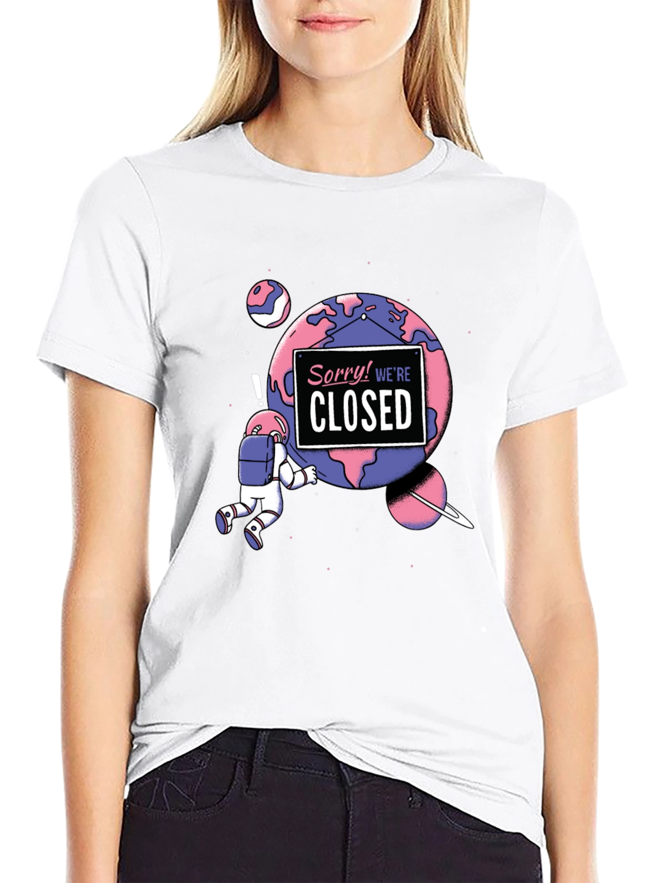 Black Sorry, We're Closed T-Shirt view 9