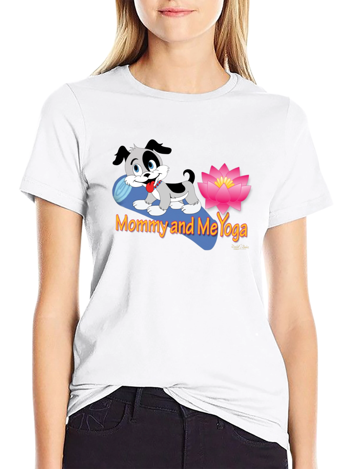 Black Mommy and Me Yoga Black T-Shirt view 9