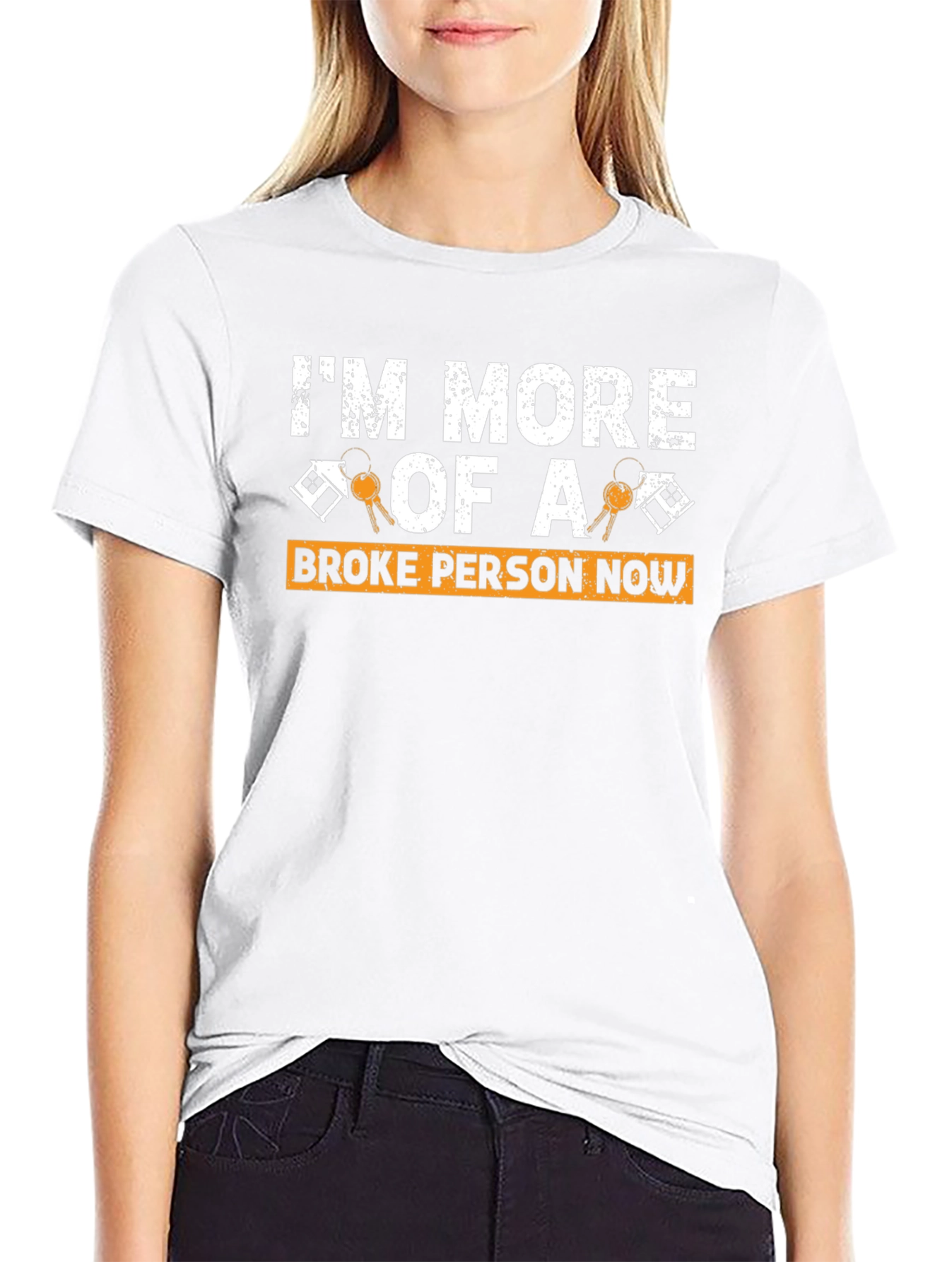 Black Broke Person Now Graphic T-Shirt view 9