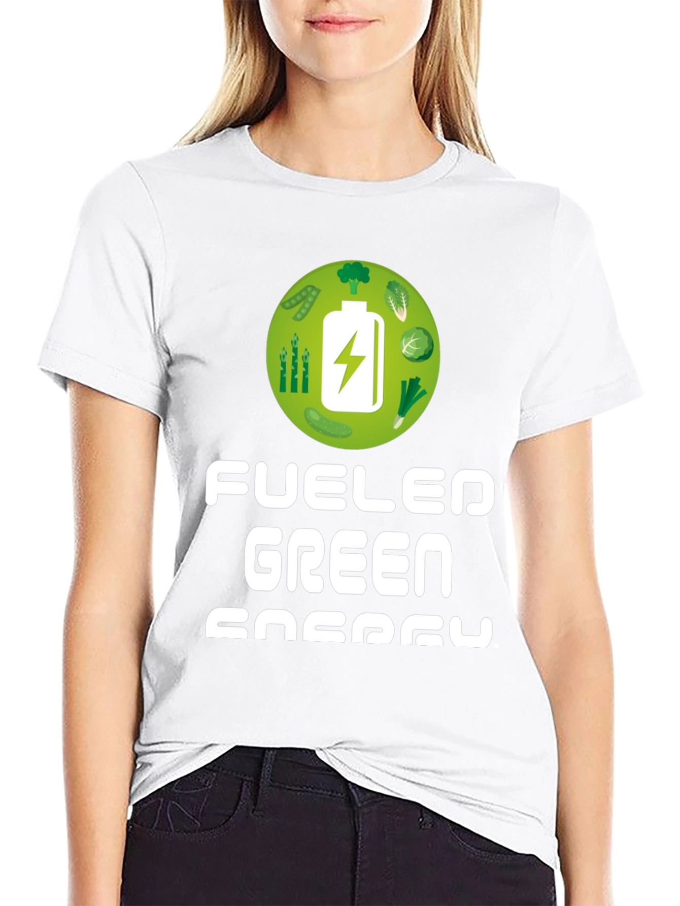 Black Fueled by Green Energy T-Shirt view 9