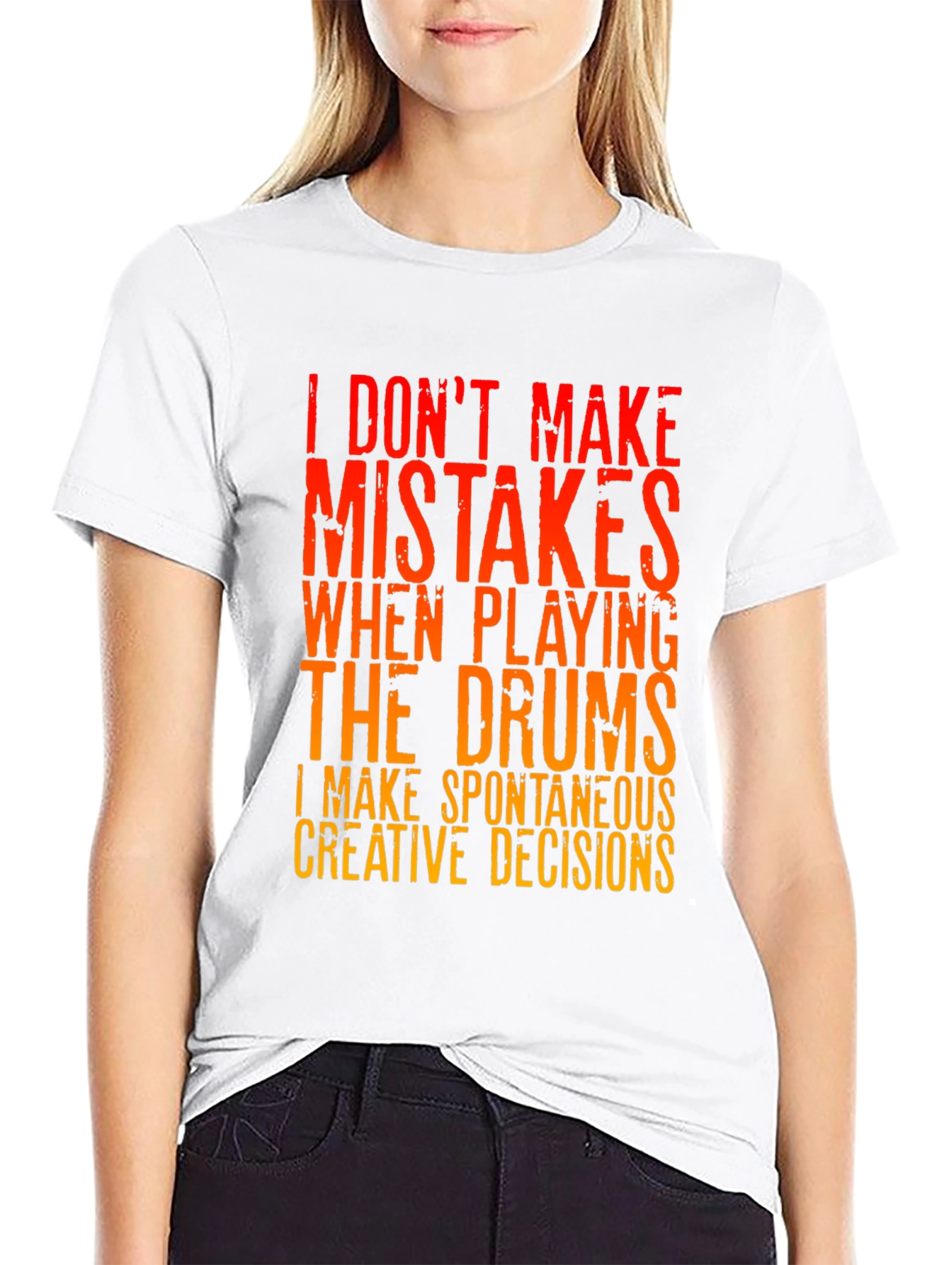 Black Drummer T-Shirt: I Don't Make Mistakes view 9
