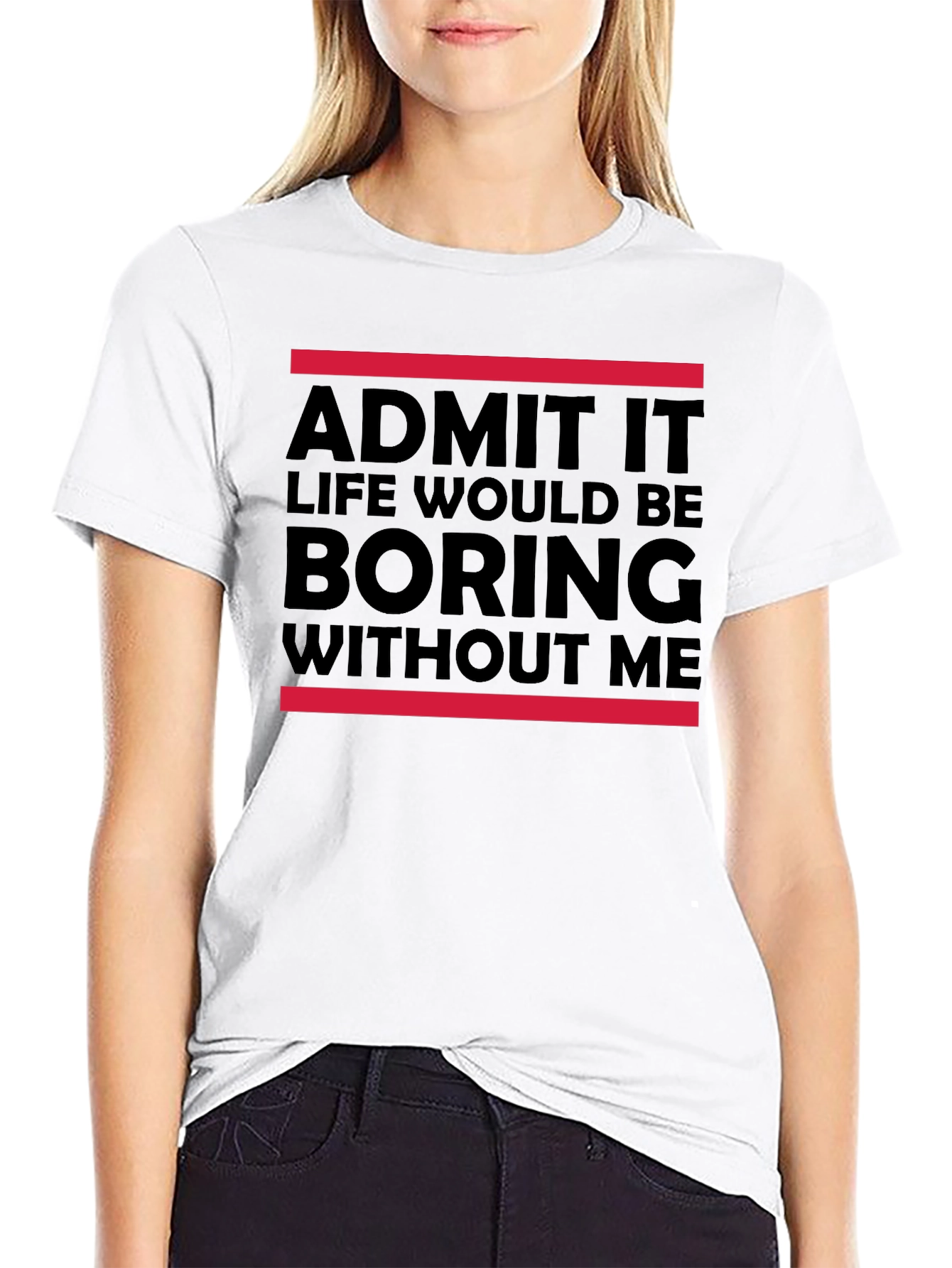 Black Funny 'Admit It' Graphic Tee view 9